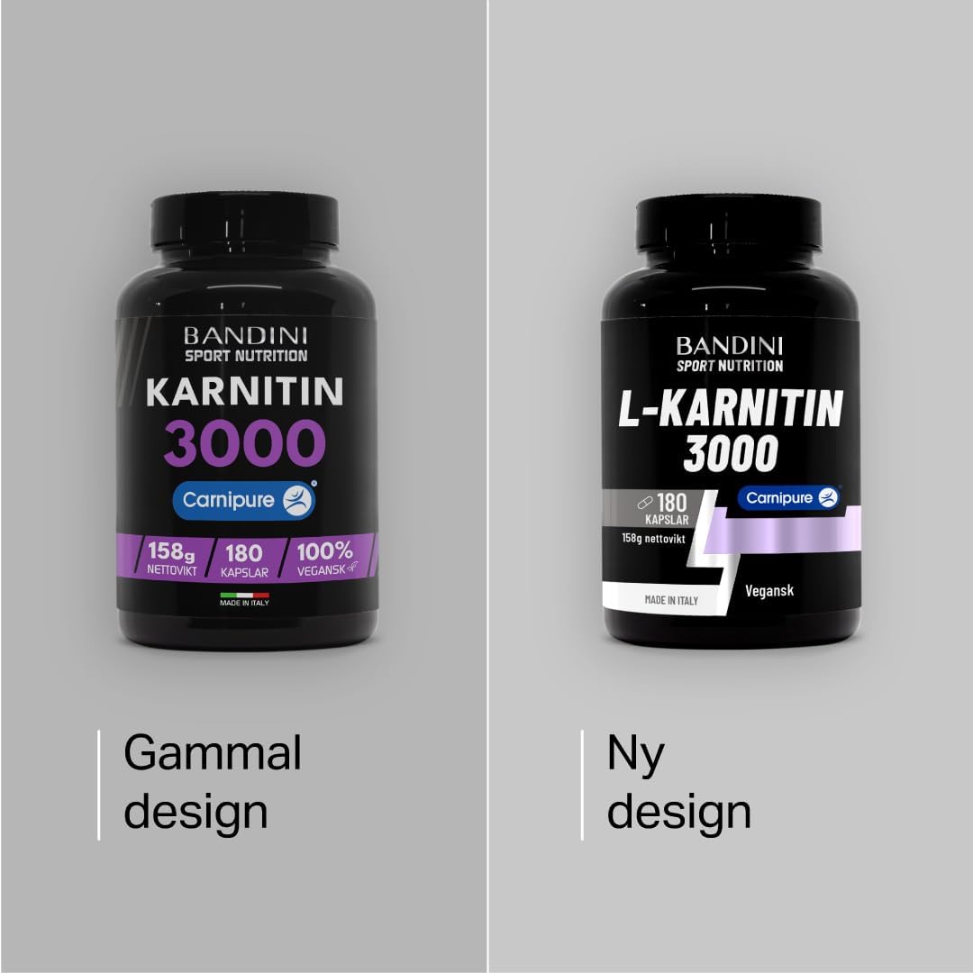 Detalle 2 de BANDINI L-Carnitine 3000 – L-karnitinkapslar med Carnipure®, 180 kapslar