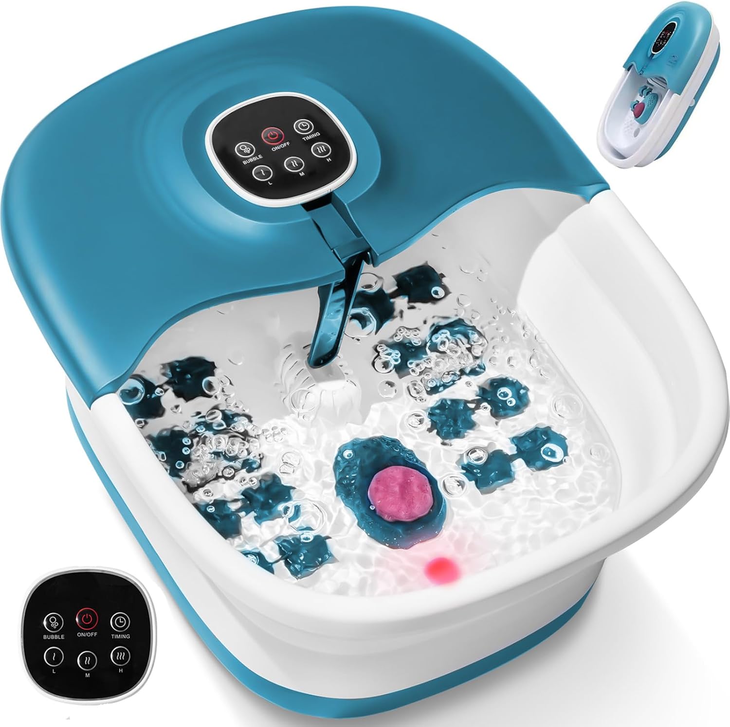 Detalle de KNQZE Foot Spa and Massager with 16 rollers