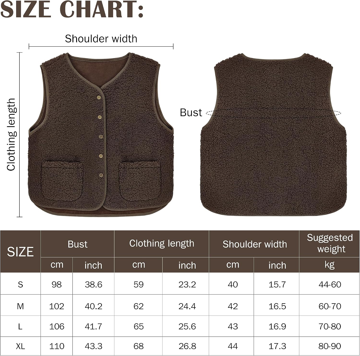 Detalle 2 de Teddy Fleece Weste Damen 2 Größen