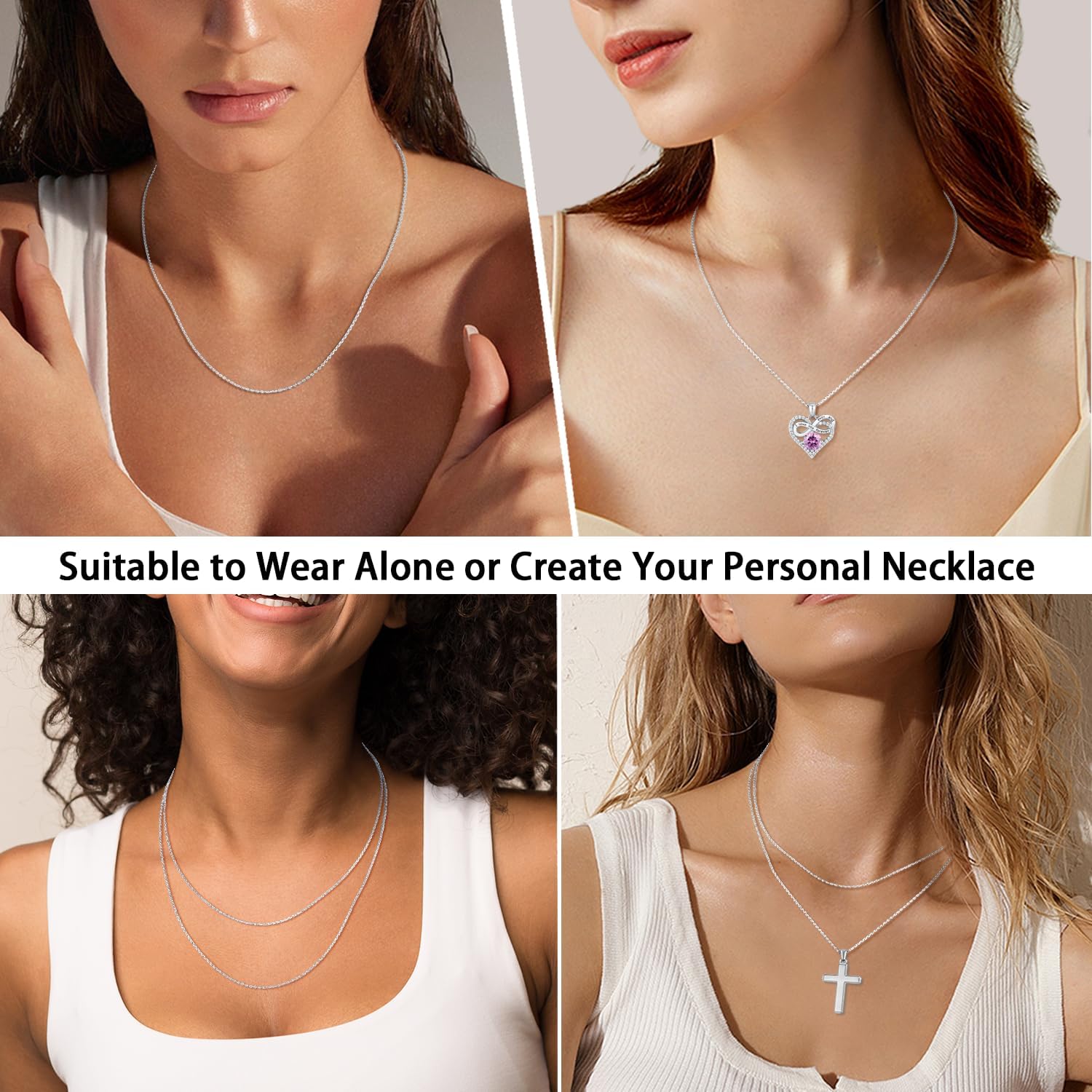 Detalle 1 de Jewlpire Chain Necklace, 1.2mm