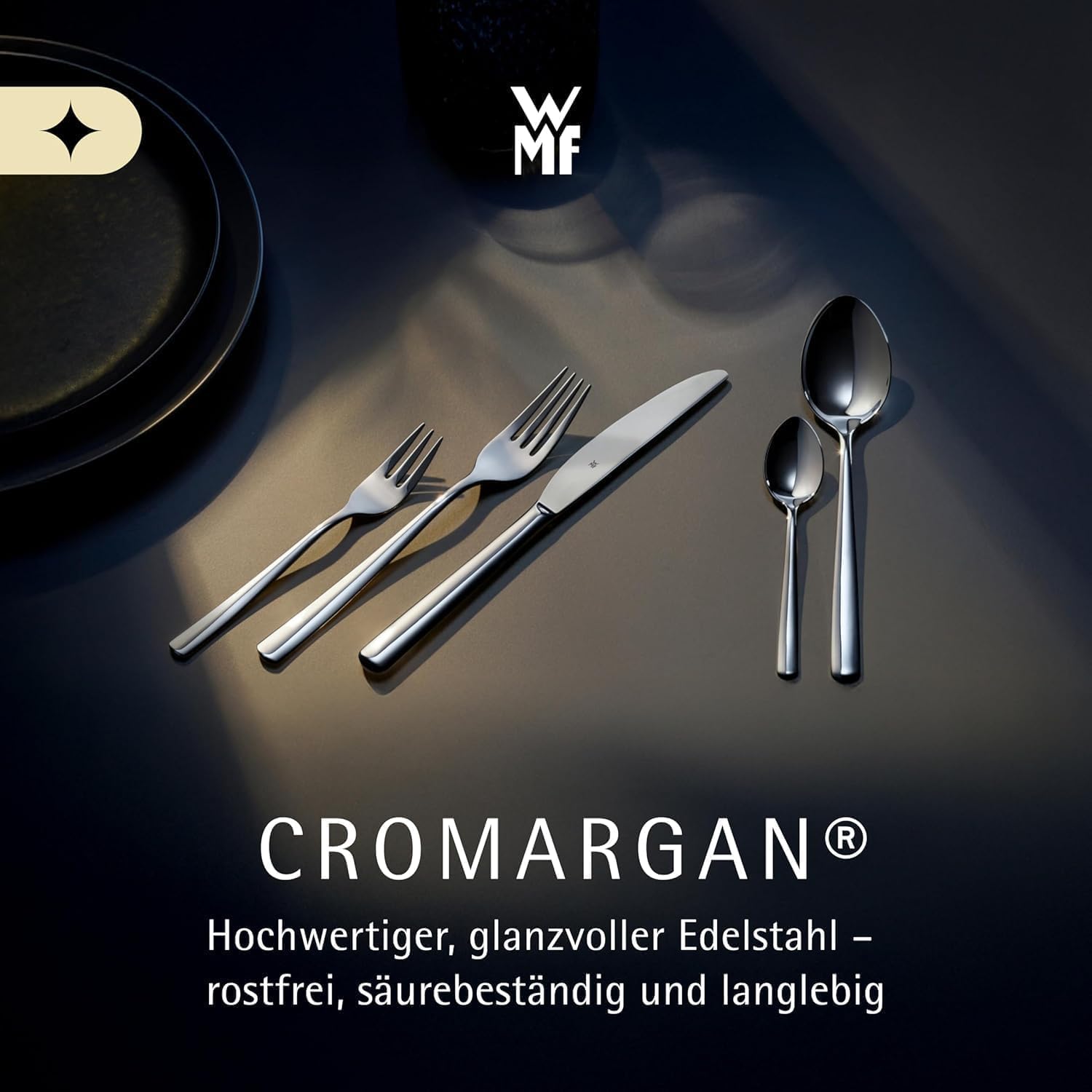 Thumbnail 1 de WMF Habitum Edelstahl Besteck Set 30 Teile für 6 Personen – Monobloc-Messer, Cromargan poliert
