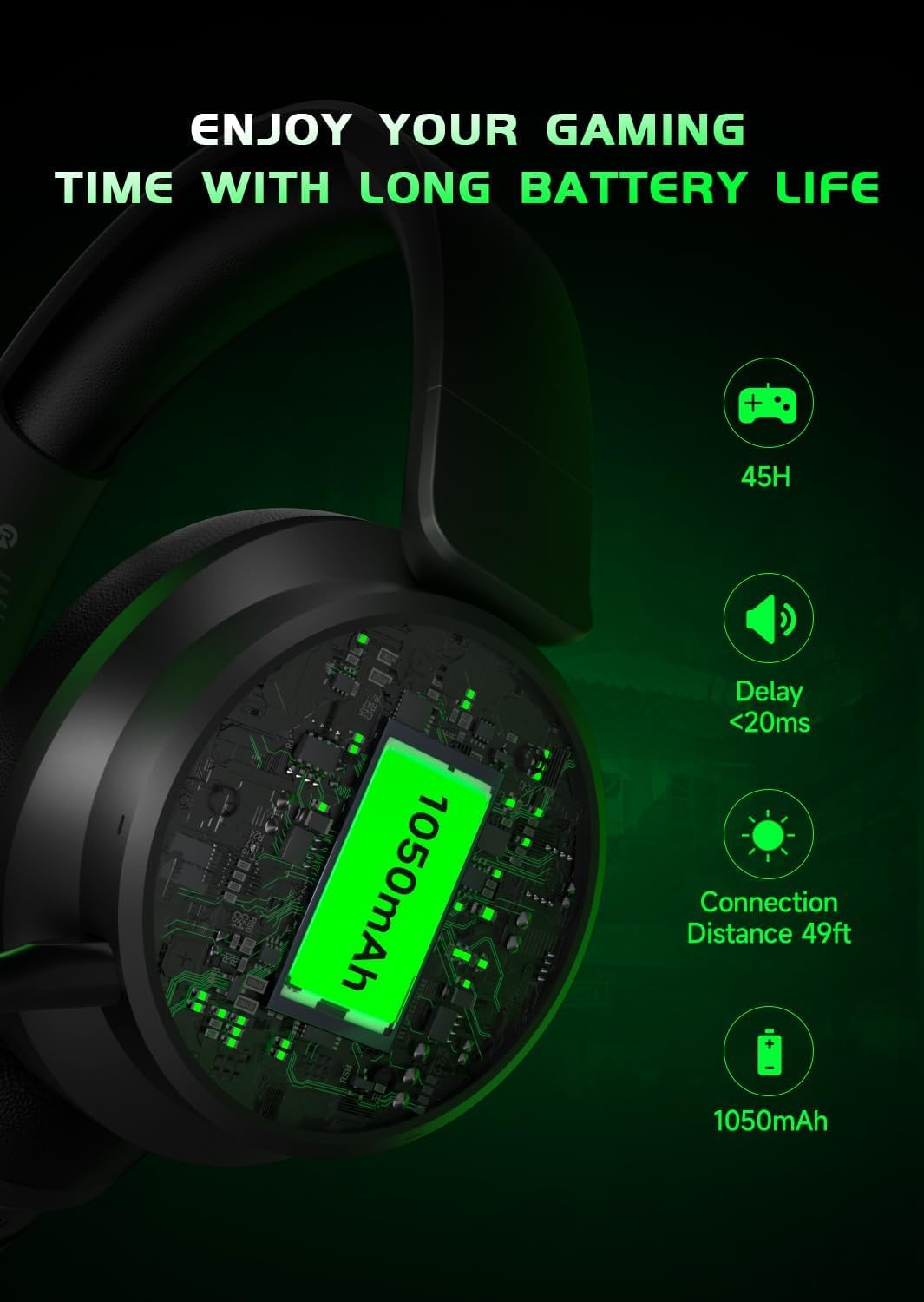 Thumbnail 4 de RYR Captain 200 Wireless Gaming Headset 45h