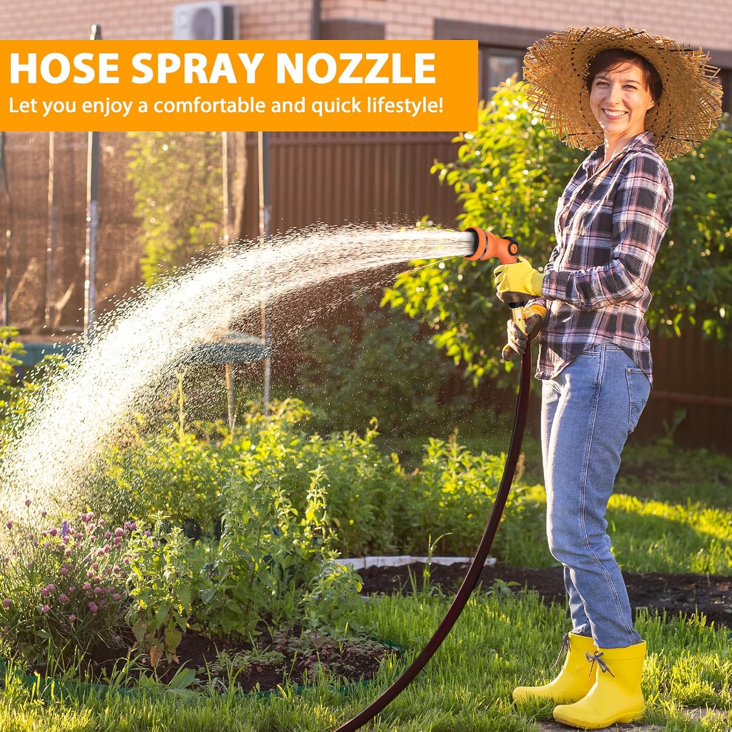 Thumbnail 3 de 2 Pack Hose Pipe Spray Gun: 10-Pattern Garden Nozzles with Thumb Control