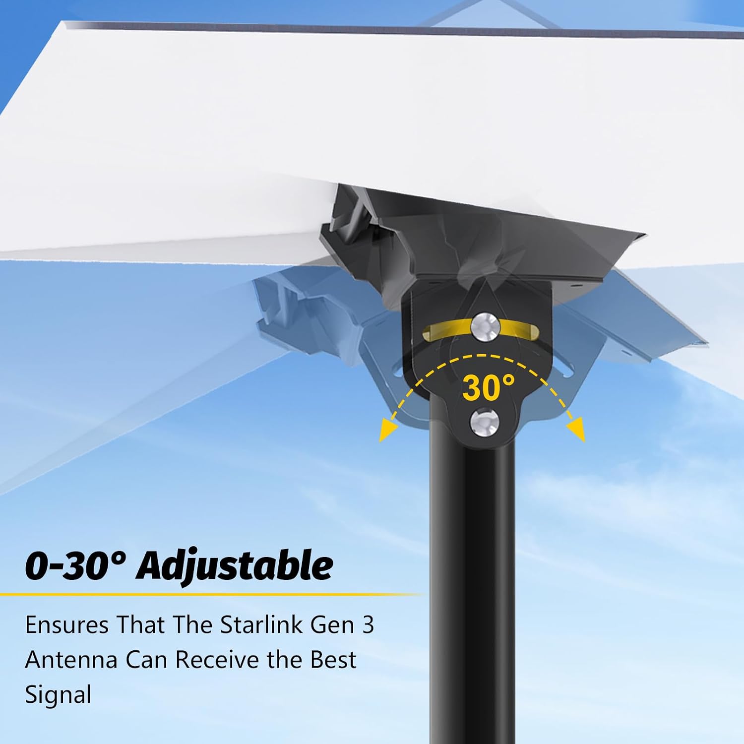 Detalle 1 de Ybervont Starlink Standard 4/4X Gen 3/4 Adjustable Steel Wall Mount