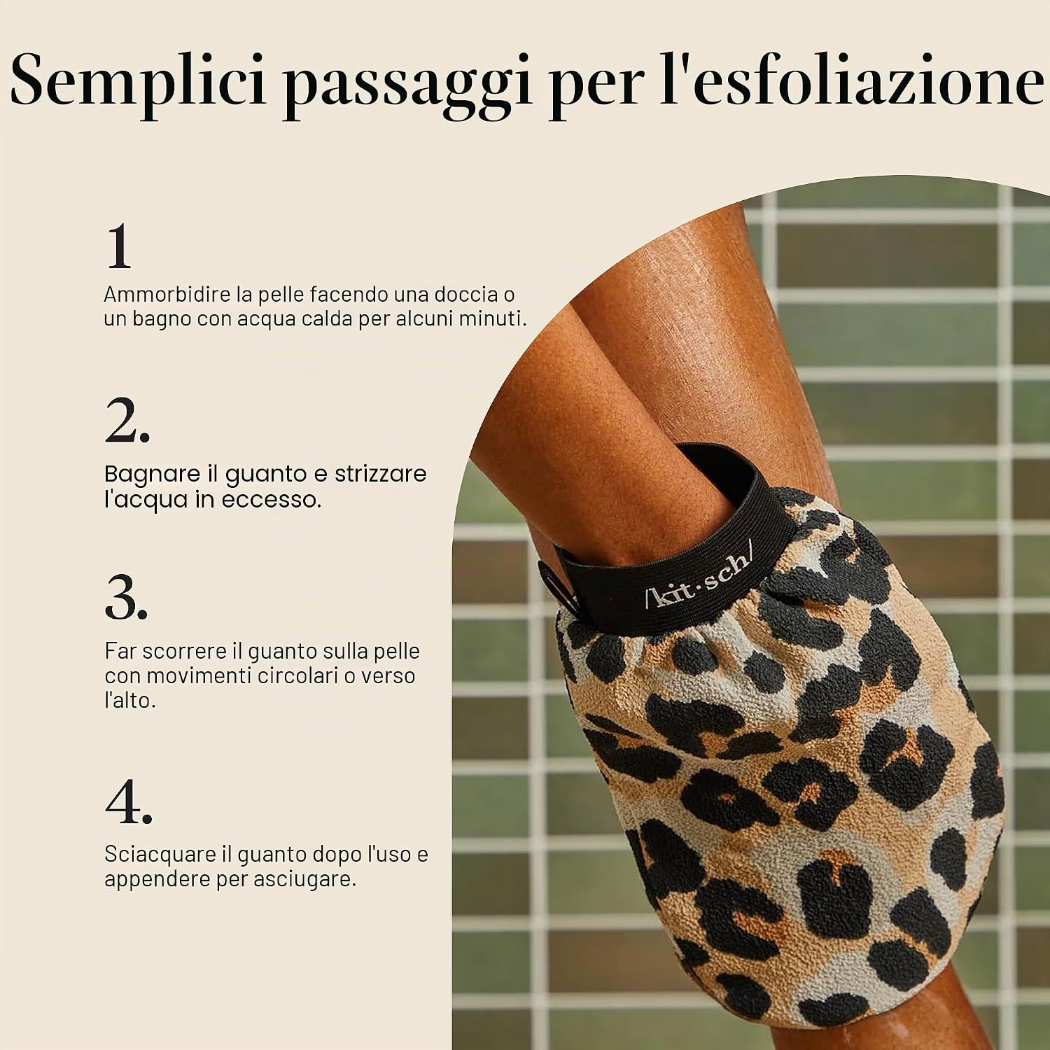Thumbnail 6 de Kitsch guanto esfoliante coreano per il corpo: scrub profondo per doccia e bagno