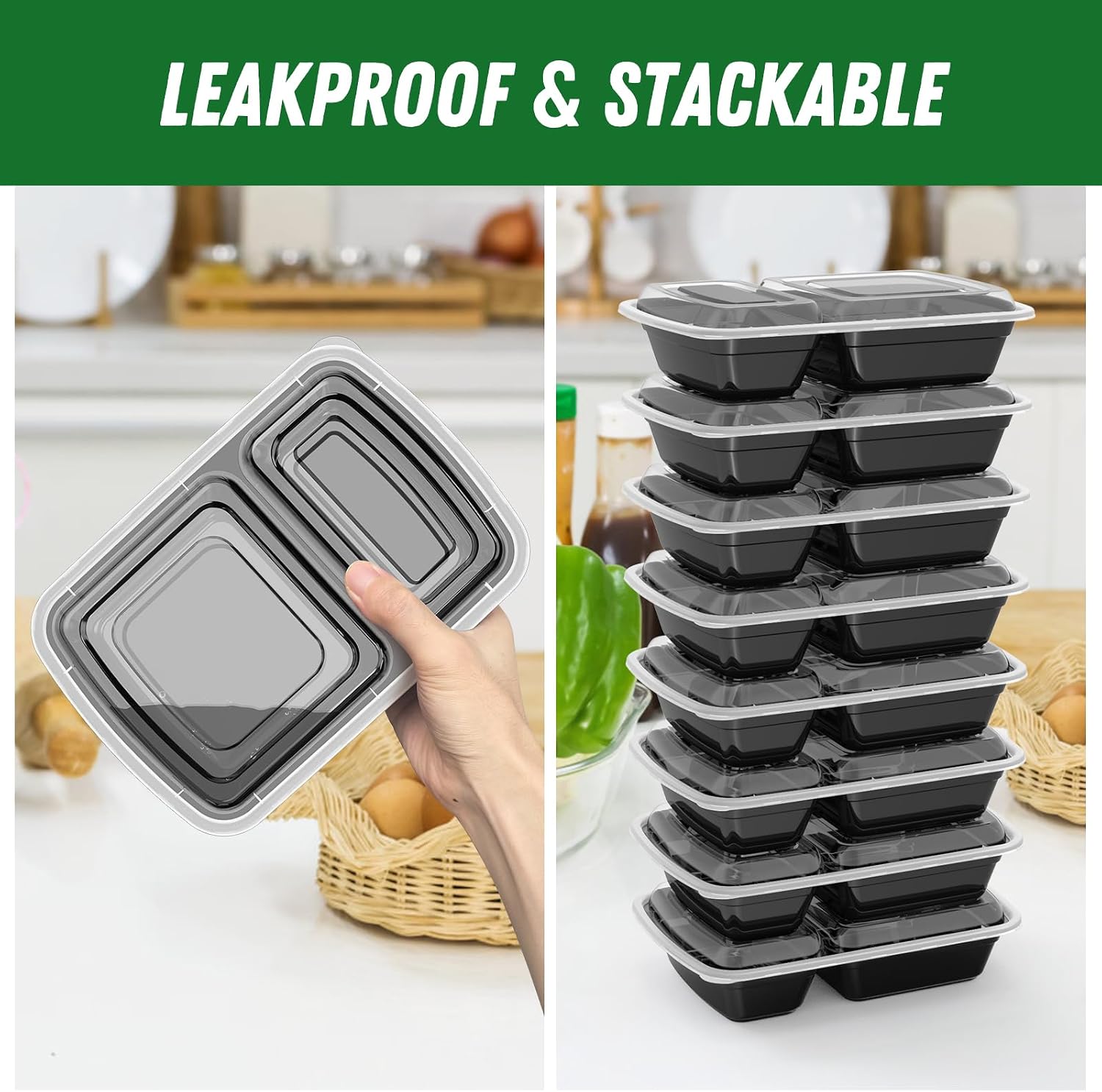 Detalle 2 de Dealusy 28 oz Meal Prep Containers ๐ฑ