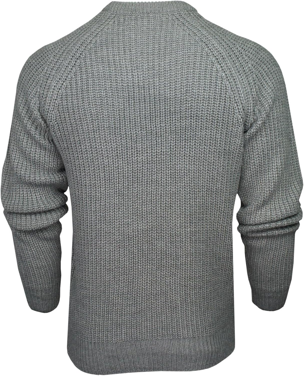 Thumbnail 2 de Xact Men's Chunky Fisherman Knit Jumper, Crew Neck, Raglan Sleeve
