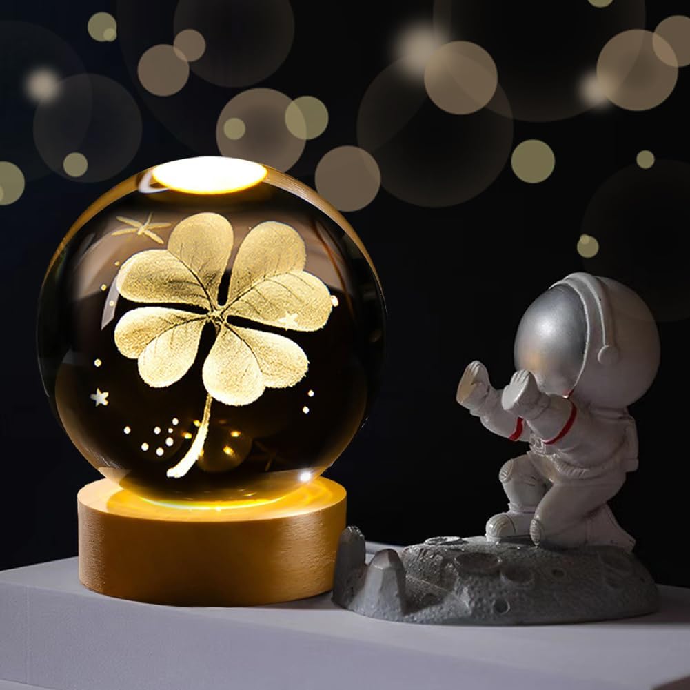 Thumbnail 3 de AMFUN Sfera di Cristallo 3D del Sistema Solare con base a LED