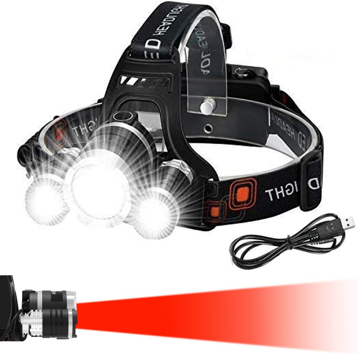 Thumbnail 6 de Victoper Head Torch 6000 Lumen Rechargeable Headlamp 🔦