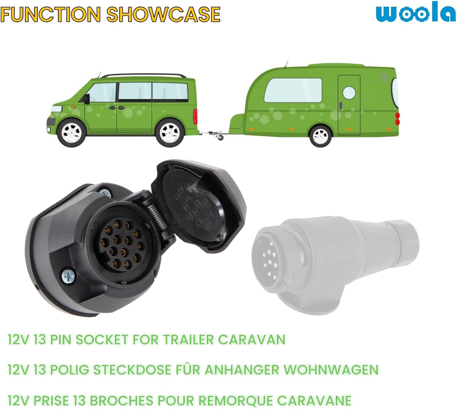 Thumbnail 3 de Woola 13 Pin Trailer Socket 12V
