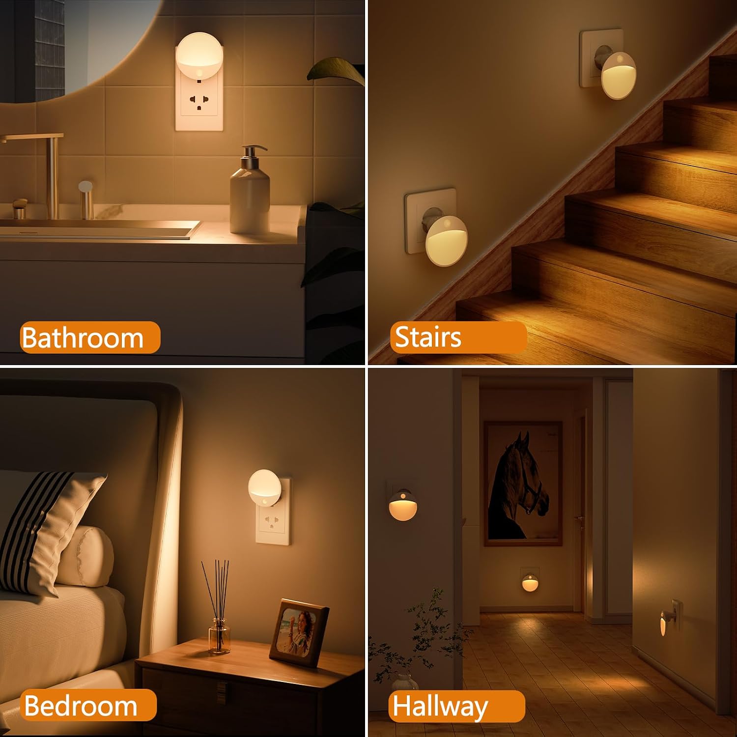 Thumbnail 5 de Yuinzin Luz Nocturna con Sensor de Movimiento y Crepuscular – 2 Unidades Enchufables