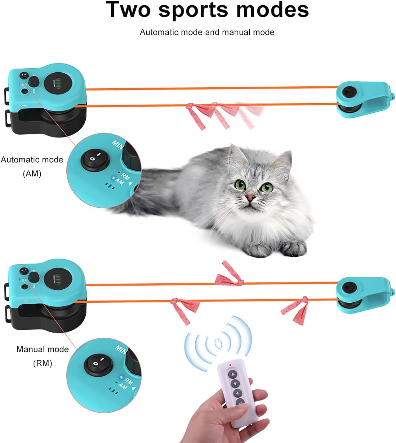 Thumbnail 5 de AOKUY Cat Toys New Cat Treadmill – automatic & remote control simulated hunting toy for indoor cats