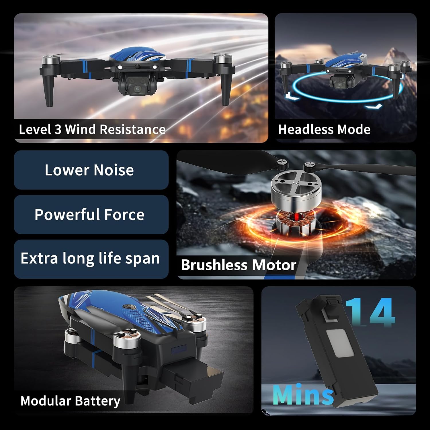 Detalle de SEKOsamrt TT19LCD FPV Drone with 1080p Camera, LCD Controller & Foldable Design