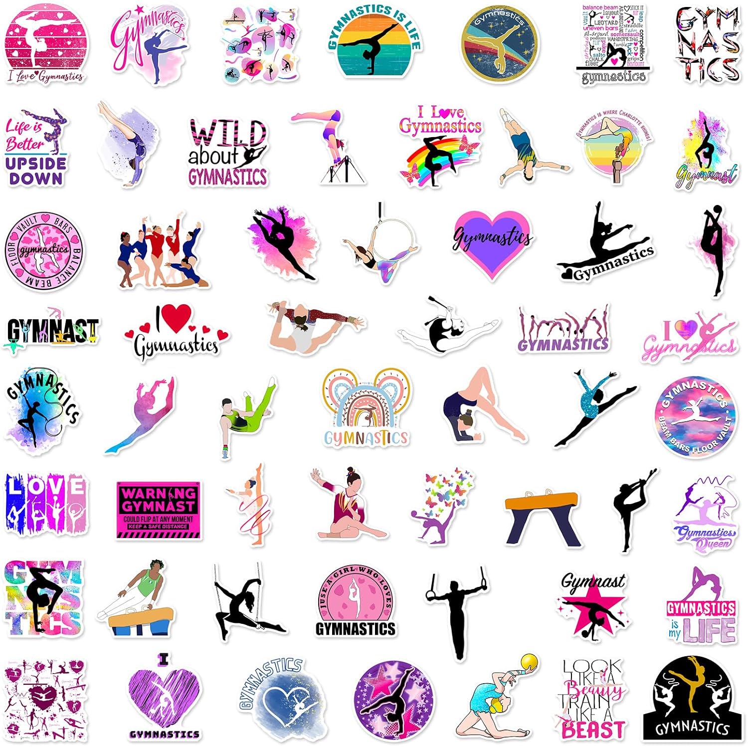 Detalle 2 de Gymnastics Stickers, 50-Piece Pack