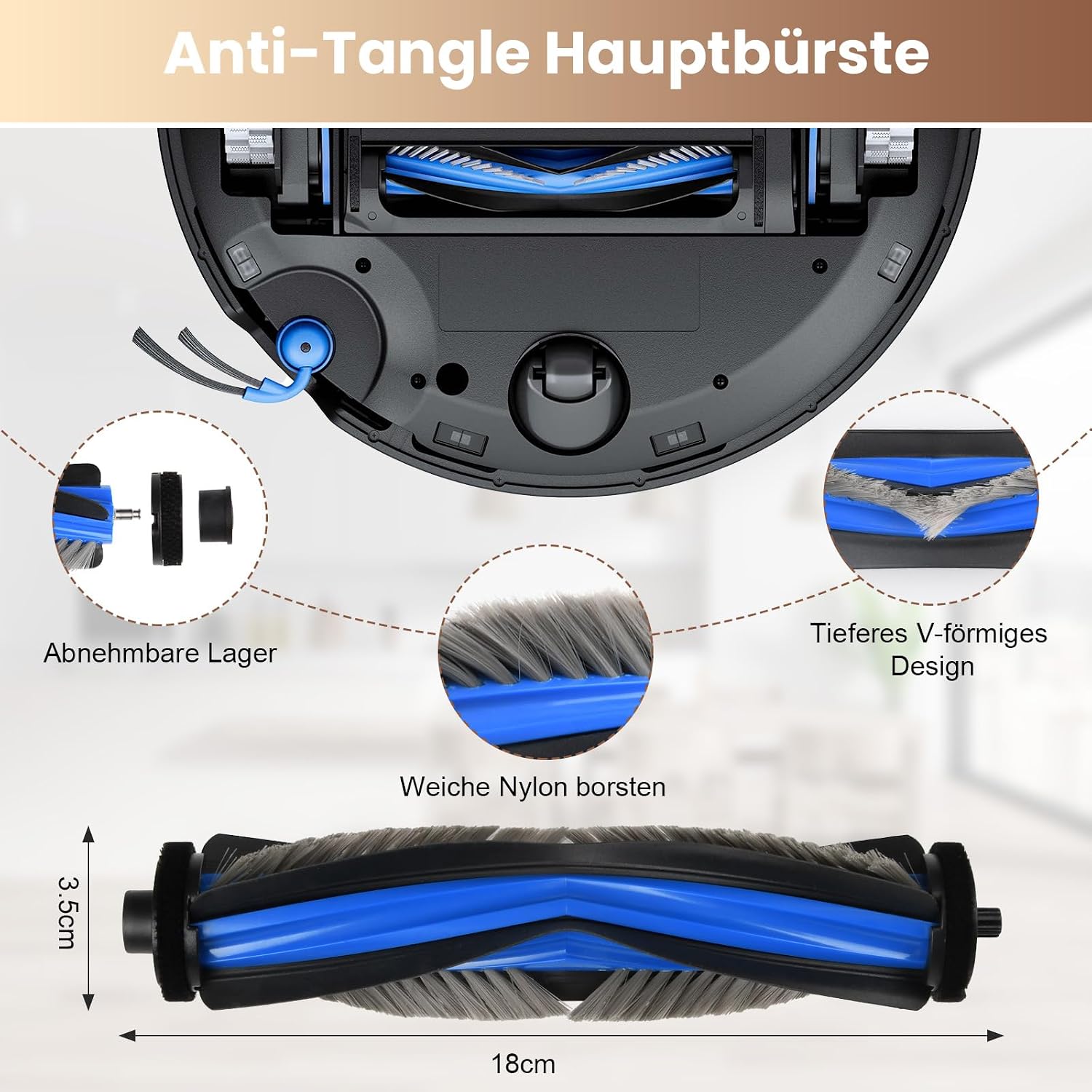 Detalle de 21-teiliges Zubehör-Set für Ecovacs X11 OMNICYCLONE Saugroboter – Ersatzteile