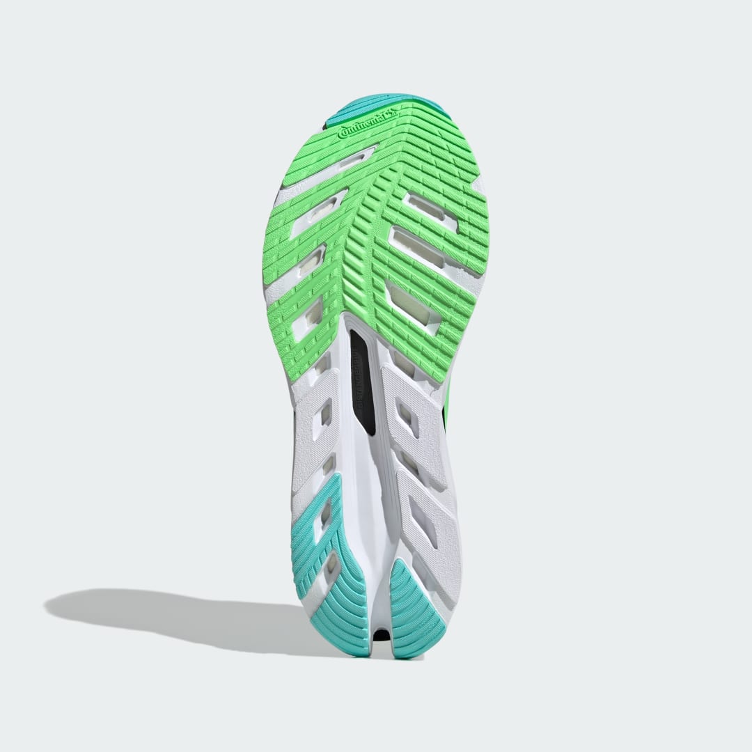 Detalle de Adistar Byd de Adidas: zapatilla turquesa para quemar kilómetros con comodidad