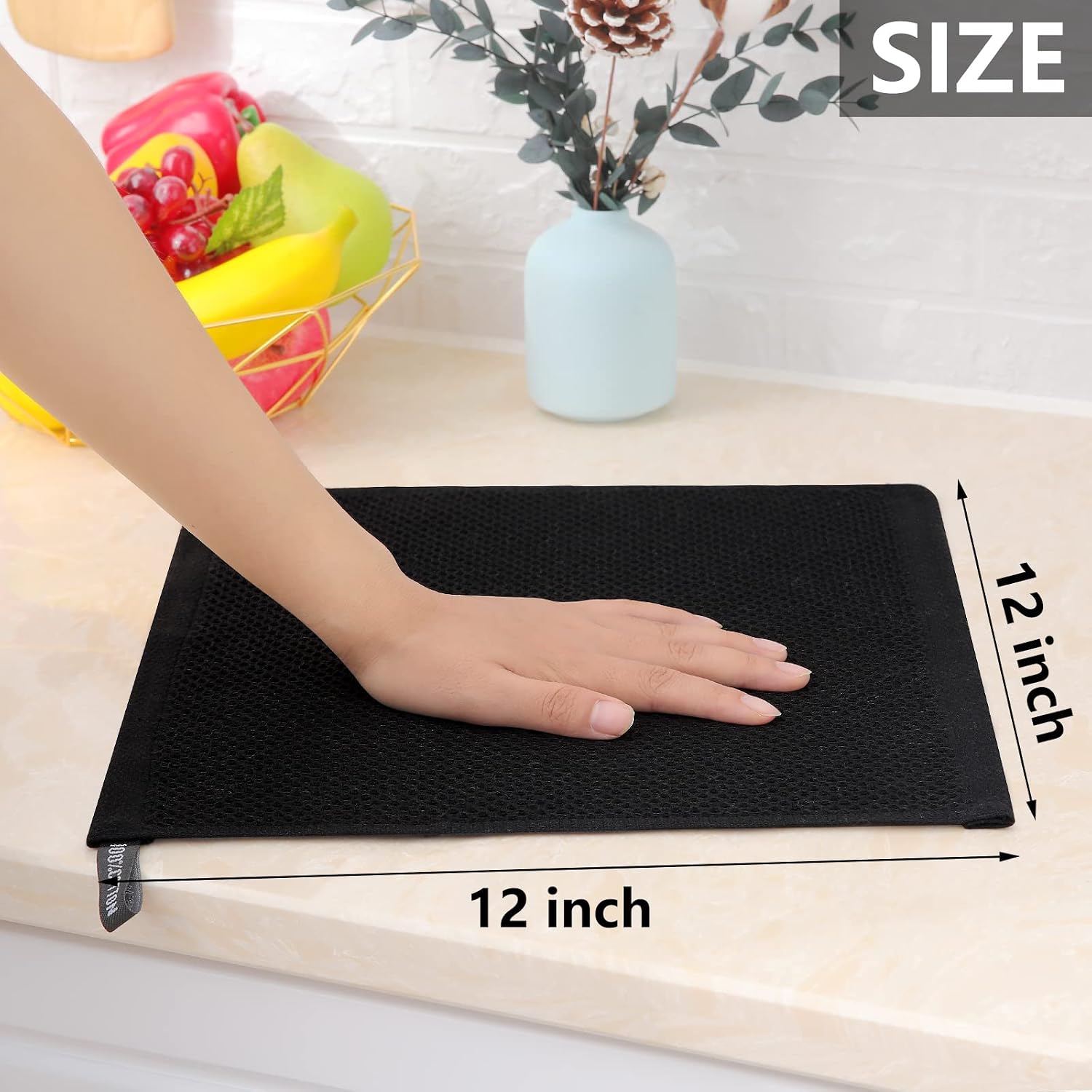 Thumbnail 4 de Homaxy 100% Cotton Waffle Kitchen Towels 12×12, 6-Pack 🧻