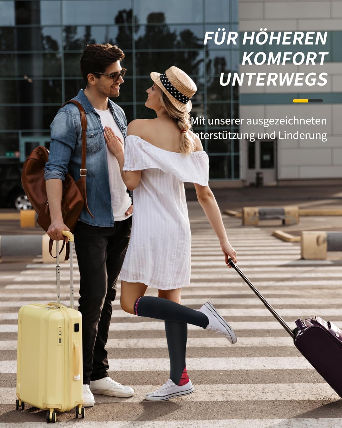 Thumbnail 4 de CAMBIVO Kompressionsstrümpfe für Damen und Herren (2 Paar) – Stützsocken für Sport, Flug, Reise & Radsport