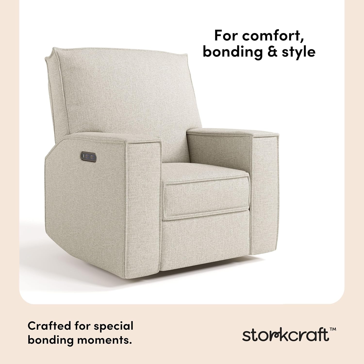 Detalle 2 de Storkcraft Texas nursery power recliner