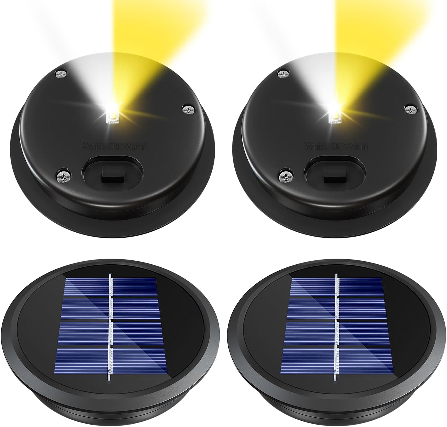 Thumbnail 6 de 4 Pack 8.2cm Solar Light Replacement Top – Waterproof Solar Panel Cover for Outdoor Lanterns