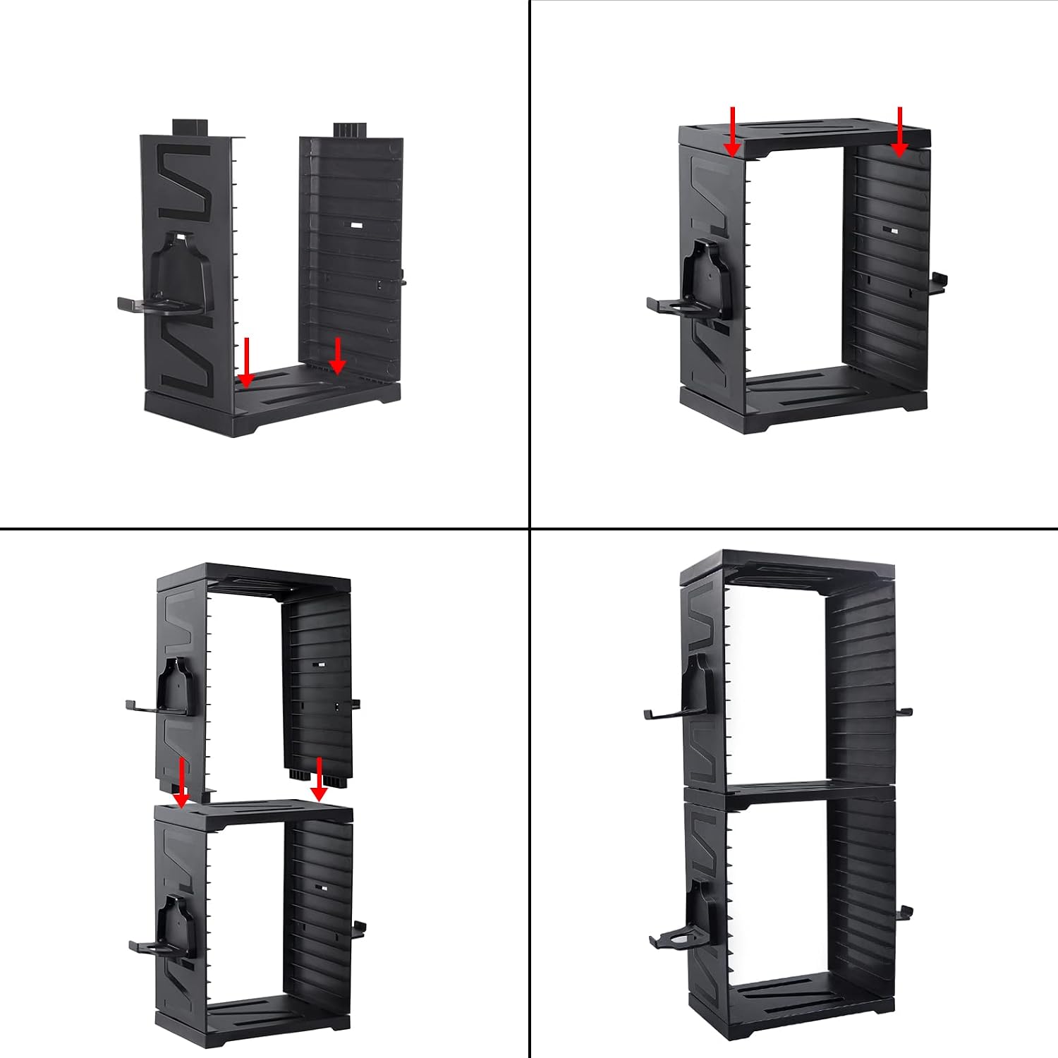 Detalle de ASFSKY video game holder Storage Tower, 24-Game Organizer with 4 Hooks