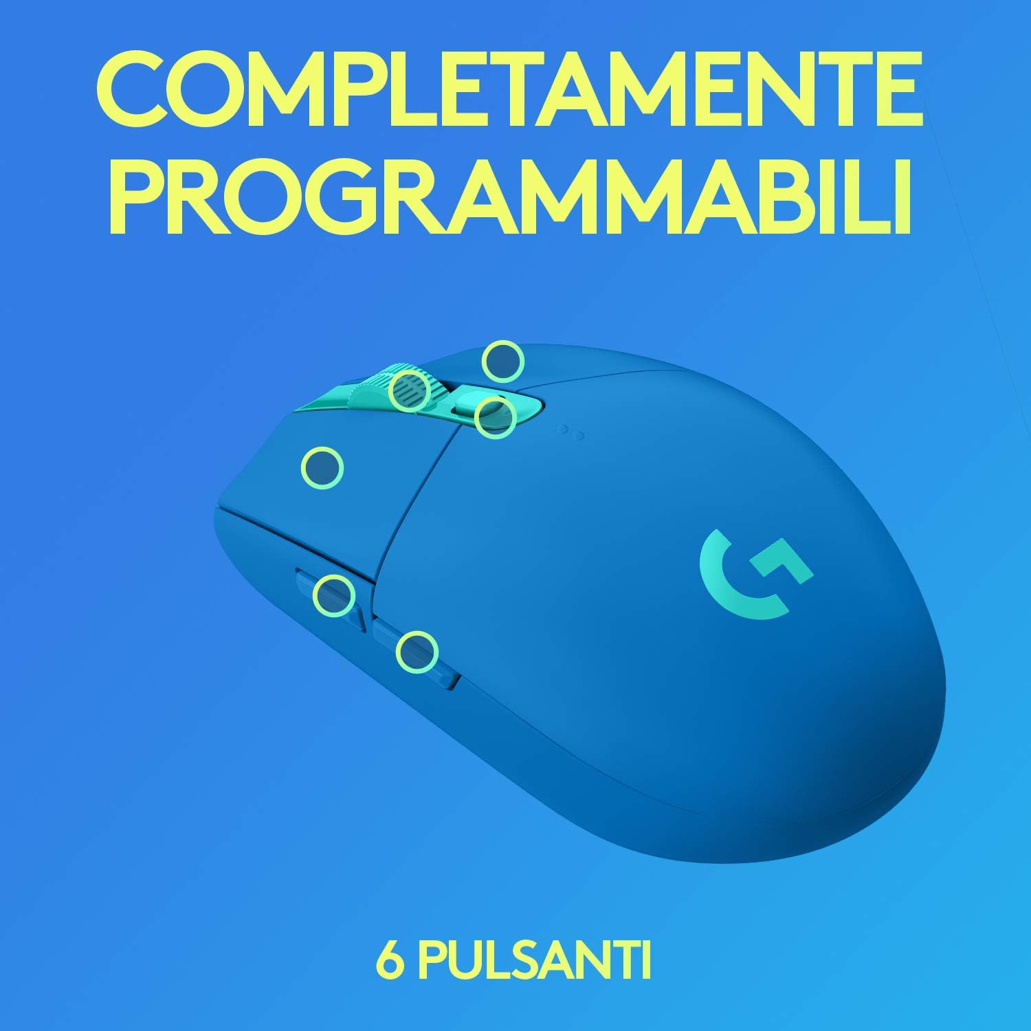Detalle de Logitech G305 LIGHTSPEED Wireless Mouse – sensore HERO 12K, 250 ore e leggerezza a portata di mano