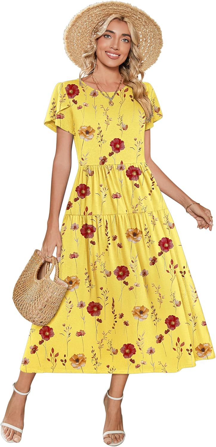 Thumbnail 1 de Zeagoo Summer Dresses for Women 2026 Maxi Bohemian Floral Dress