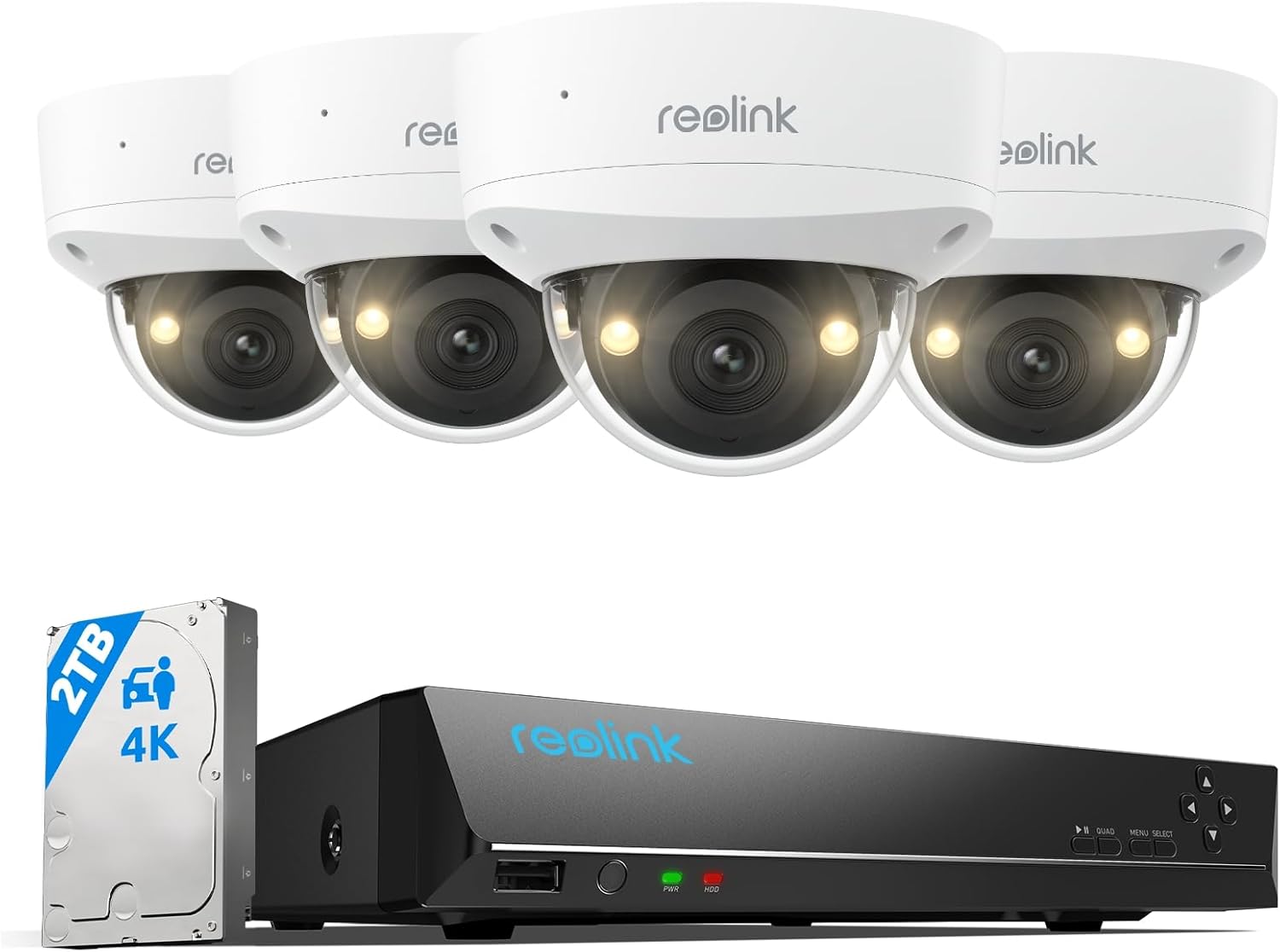 Detalle de Kit de Caméra de Surveillance PoE 4K Reolink RLK8-800V4 – Anti-Vandalisme IK10, NVR 8CH avec 2To