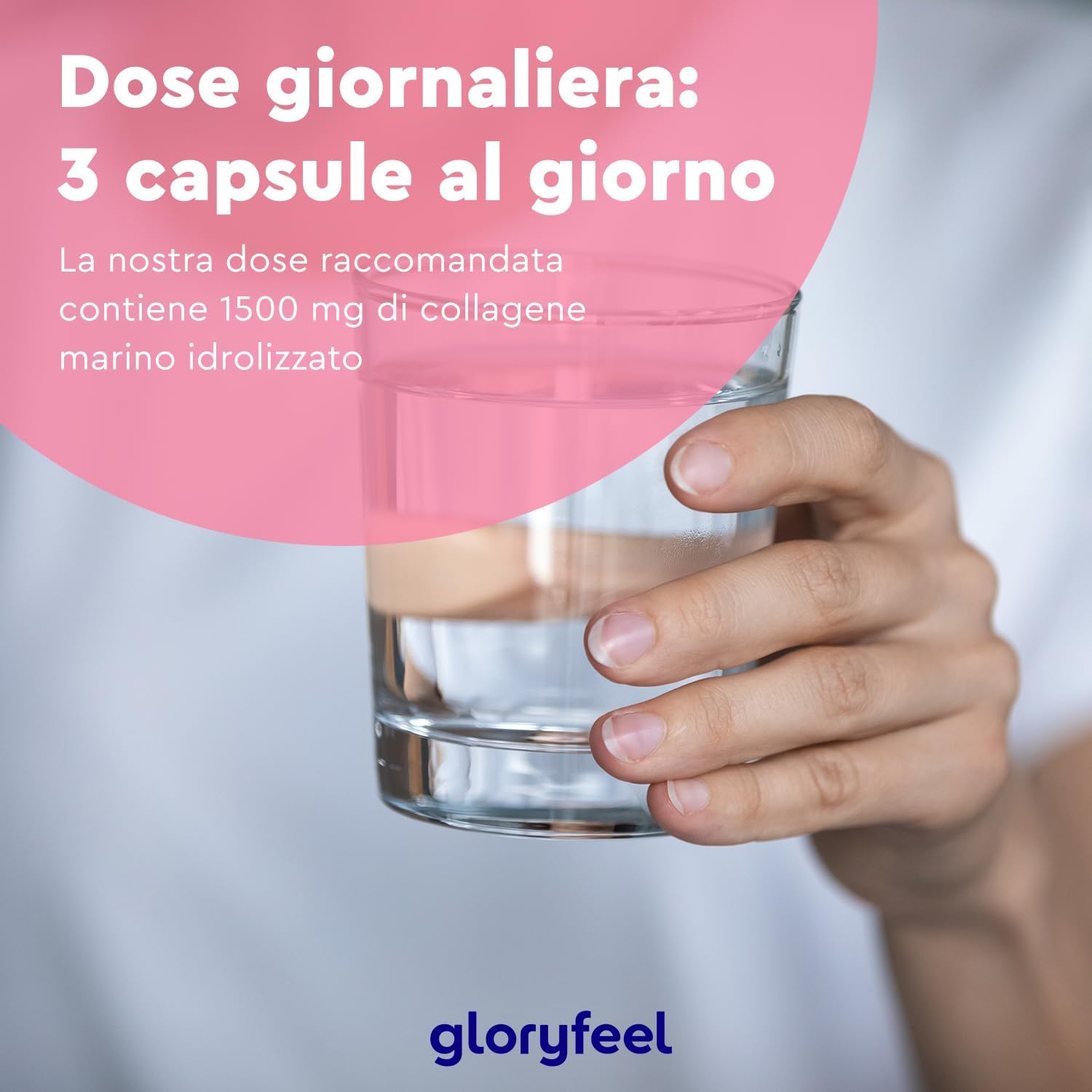 Thumbnail 4 de Collagene Marino Idrolizzato Tipo 1 - Gloryfeel, 1500 mg per dose, 120 capsule
