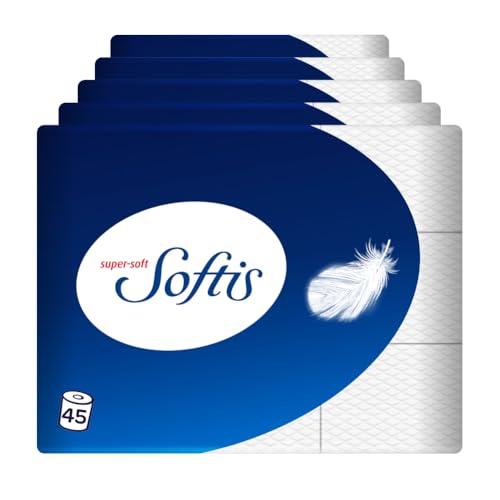 Detalle de Softis 4-lagiges Toilettenpapier – 45 Rollen Packung mit FSC-zertifiziertem Papier
