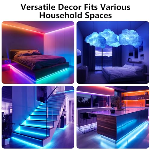 Thumbnail 6 de DAYBETTER LED Strip Lights 110ft1Roll RGB Music Sync Smart App Control