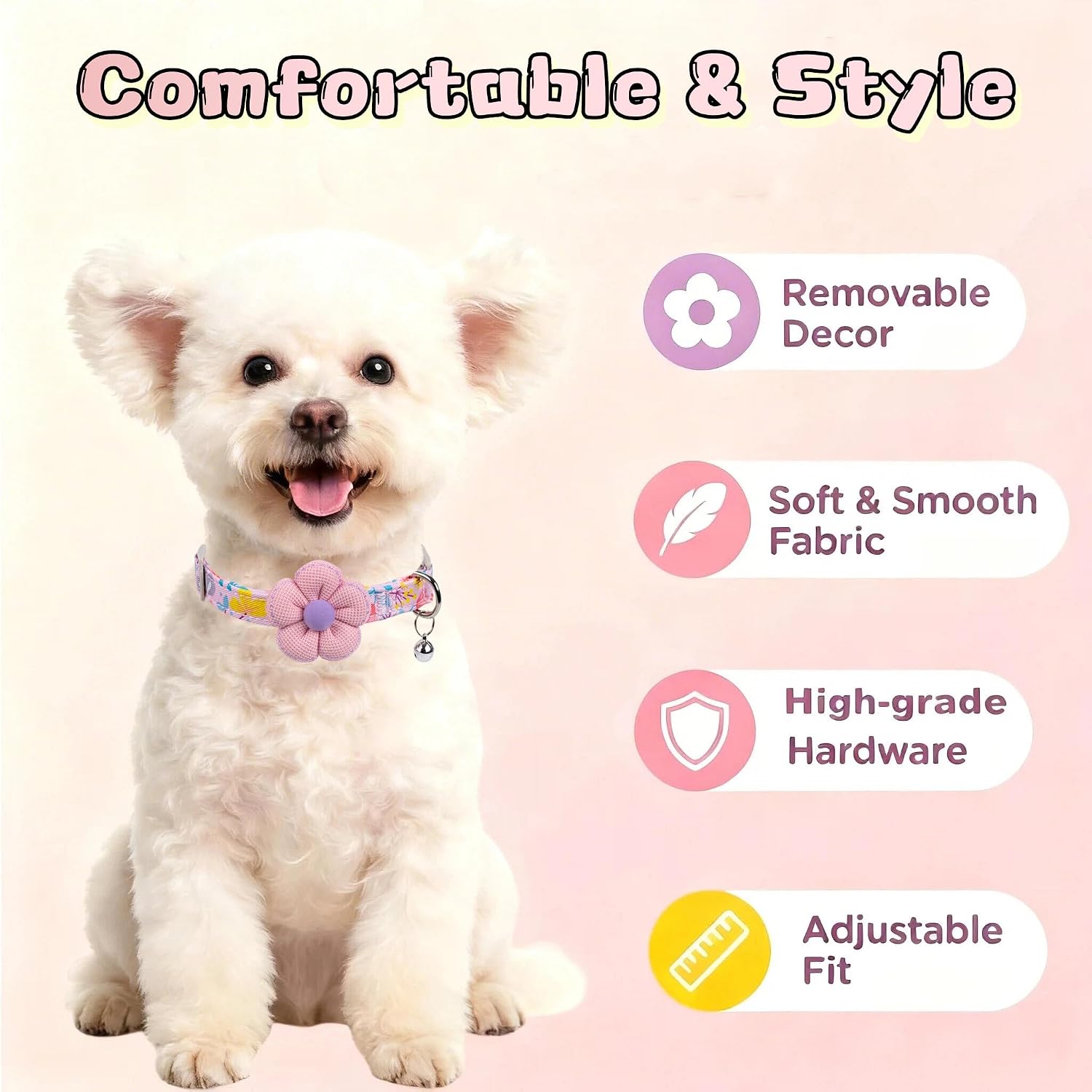Thumbnail 1 de Dog collar with bell, fabric