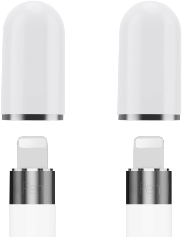 Detalle 2 de Flintronic lot de 2 capuchons magnétiques de remplacement pour Apple Pencil 1re génération (accessoires)