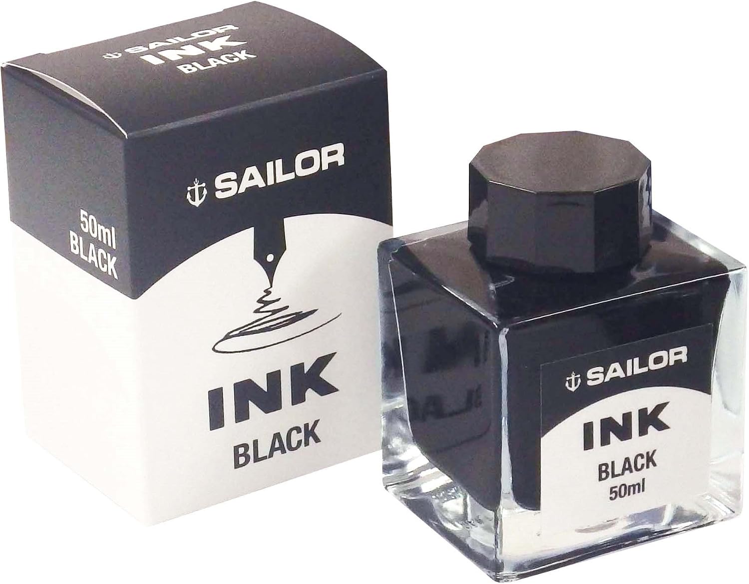 Detalle de セーラー万年筆 13-1007-220 染料ボトルインク ブラック 50ml
