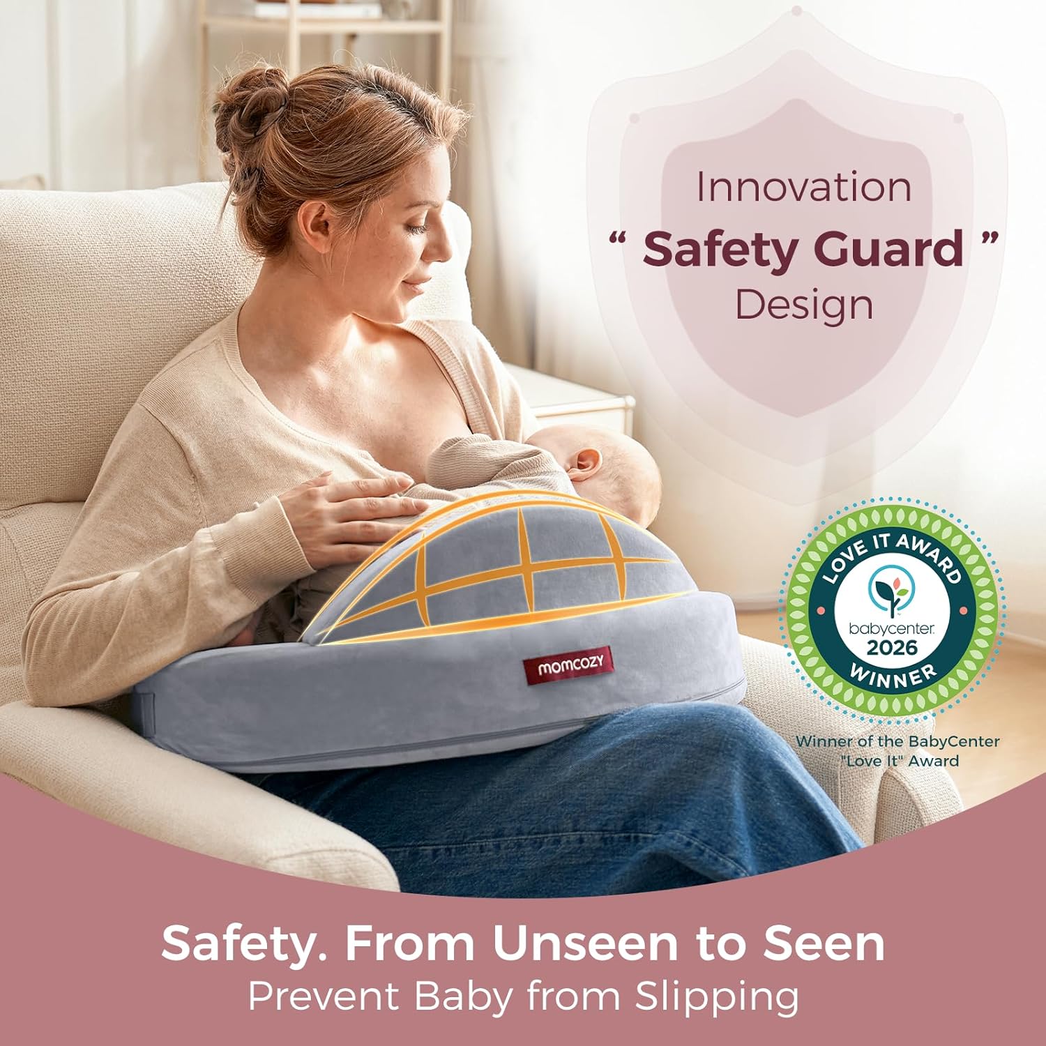 Thumbnail 3 de Momcozy Innovative Safety Fence Nursing Pillow