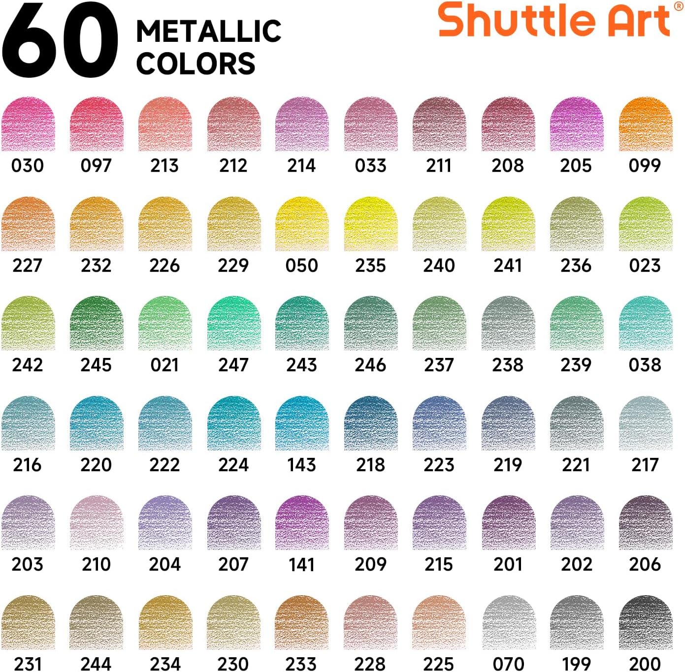 Thumbnail 1 de Shuttle Art Metallic Buntstifte 60 ✏️