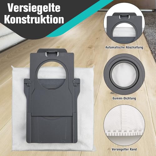 Detalle de UNU 16 Stück Staubbeutel für Dreame X30/X40/X50 Ultra & Co. – 3,2 L, mit Auto-Verschluss