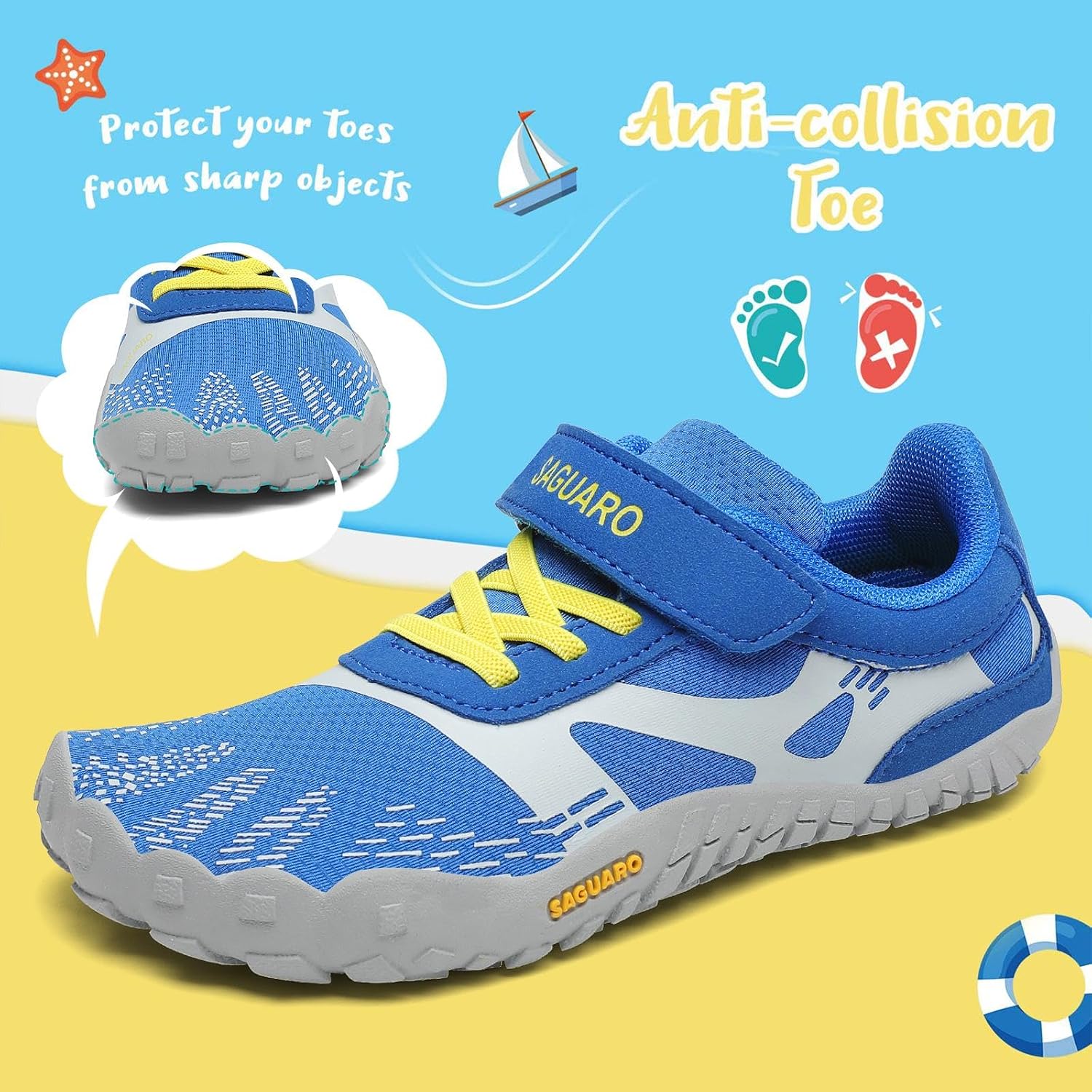 Detalle de Saguaro Scarpe da Trail per Bambini e Ragazze – Comfortevoli, Traspiranti e Antiscivolo