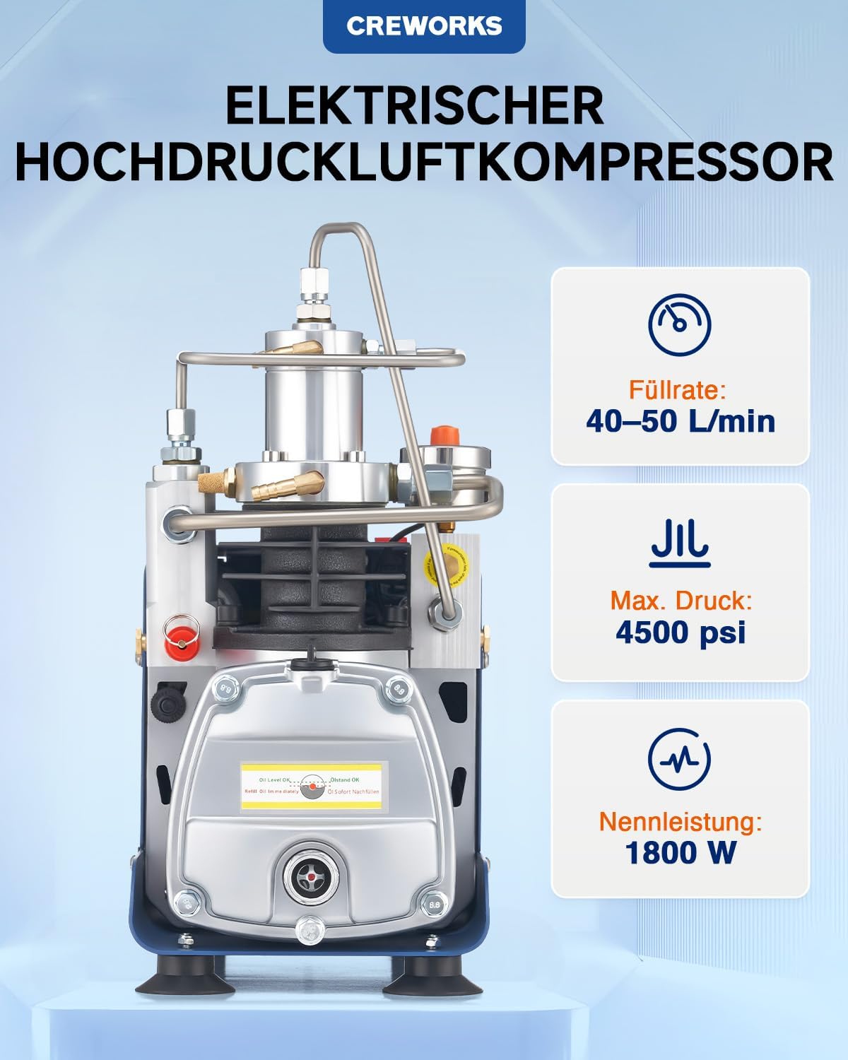 Thumbnail 1 de CREWORKS PCP Kompressor 300bar Automatisch 1,8 kW