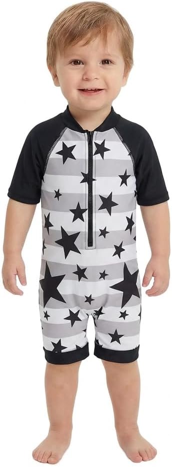 Thumbnail 4 de BONVERANO Baby Jungen Badeanzug mit UV-Schutz 50+ und Reißverschluss vorn