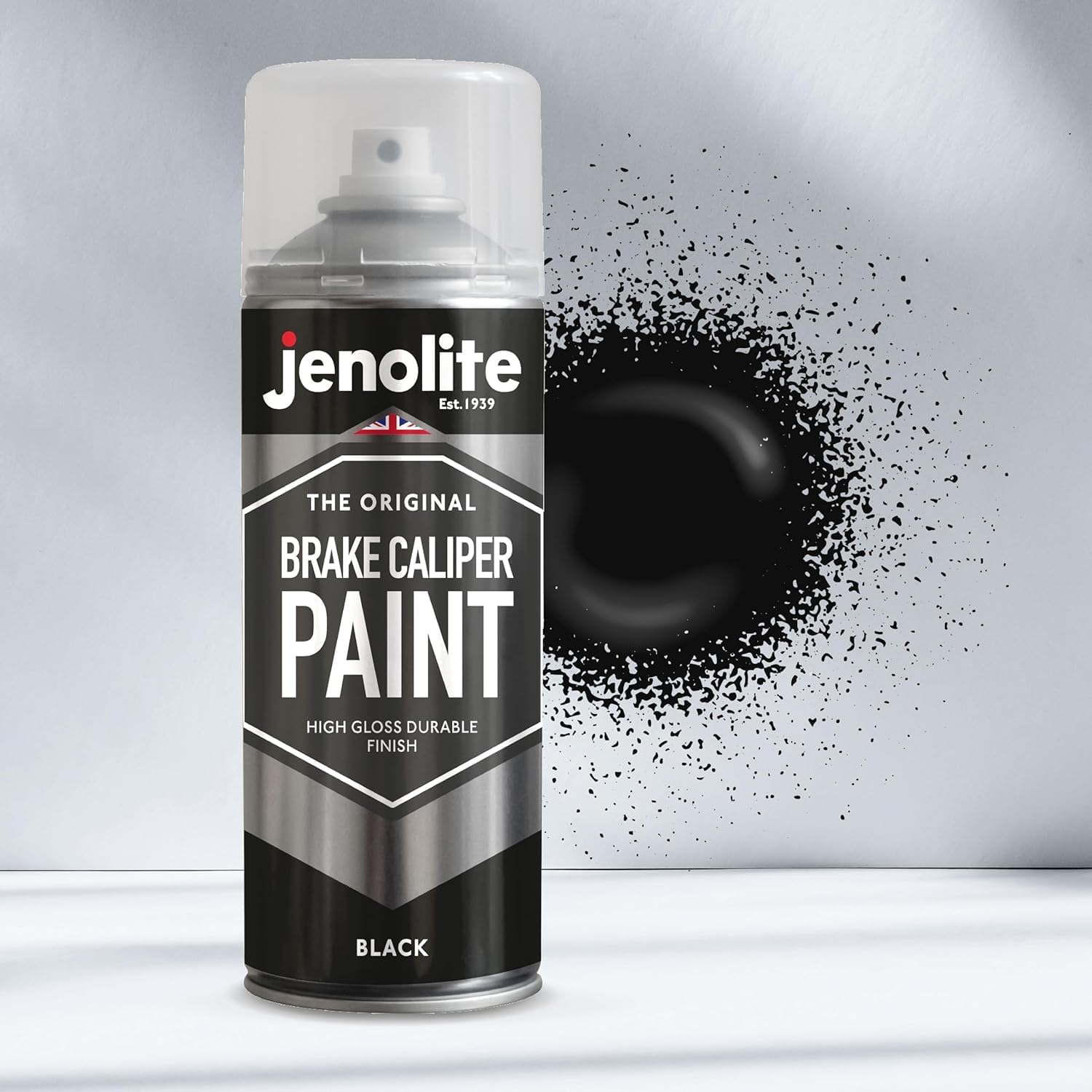 Detalle de JENOLITE Bremssattellack Schwarz (Bremssattelfarbe) – hitzefester Thermolack bis 300°C, 400 ml