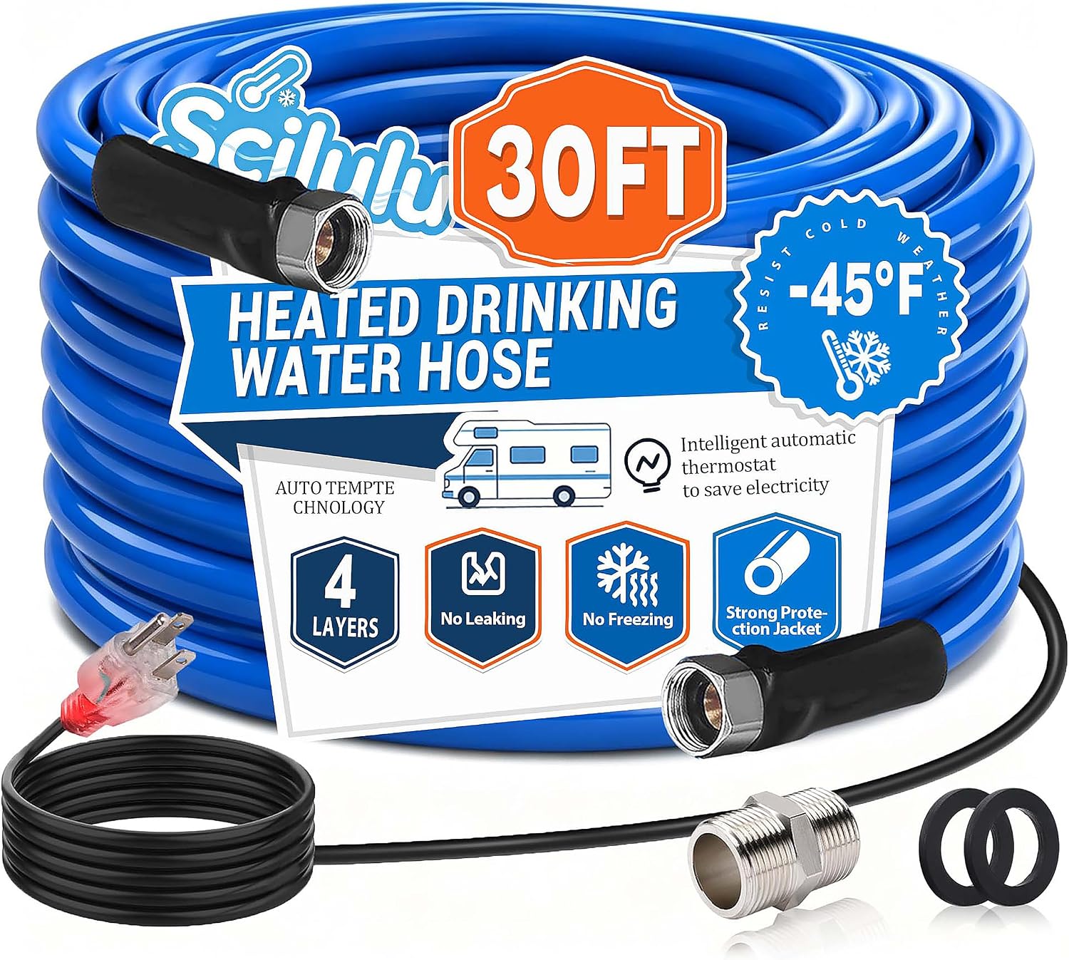 Detalle de Scilulu 30ft Heated Water Hose for RV