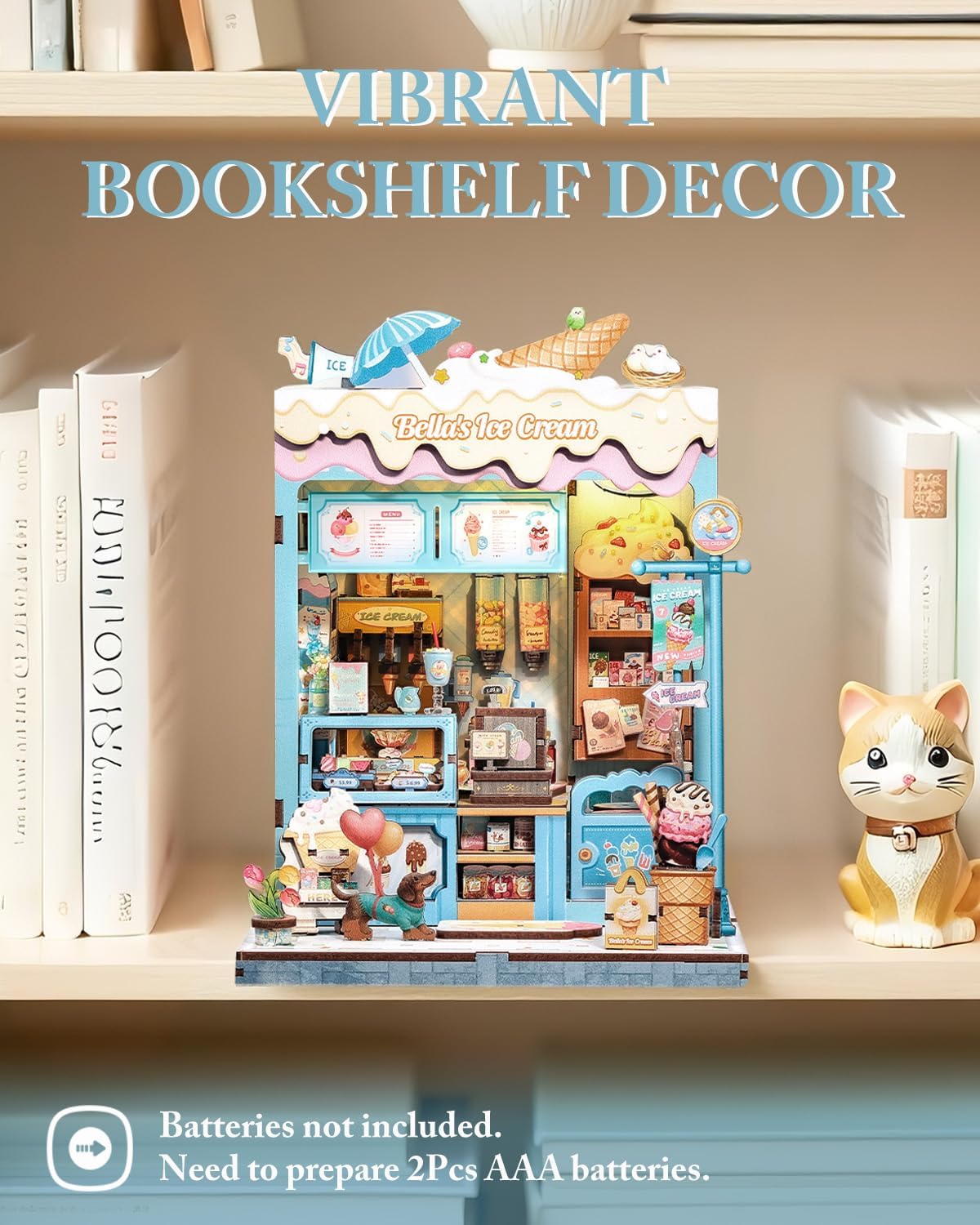 Detalle de Cutefun Book Nook DIY kit 196 pieces