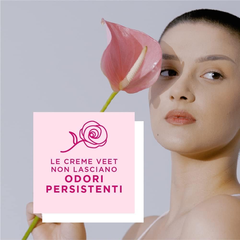 Detalle 2 de Veet Crema Depilatoria Pure Pelli Sensibili – Maxi formato 5 confezioni da 200 ml
