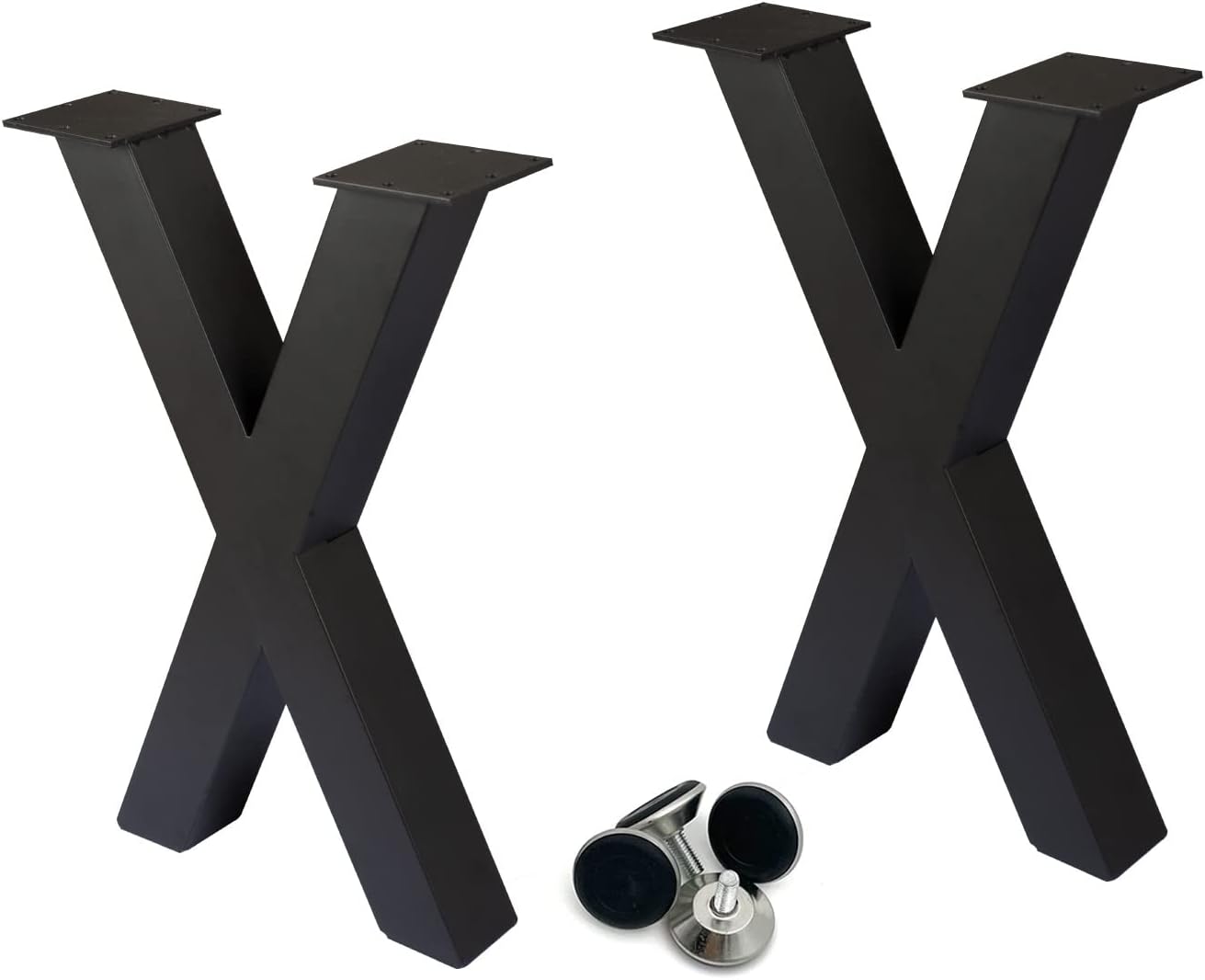 Detalle de Taelakeni X-Shaped Metal Bench Legs, 16 Inch