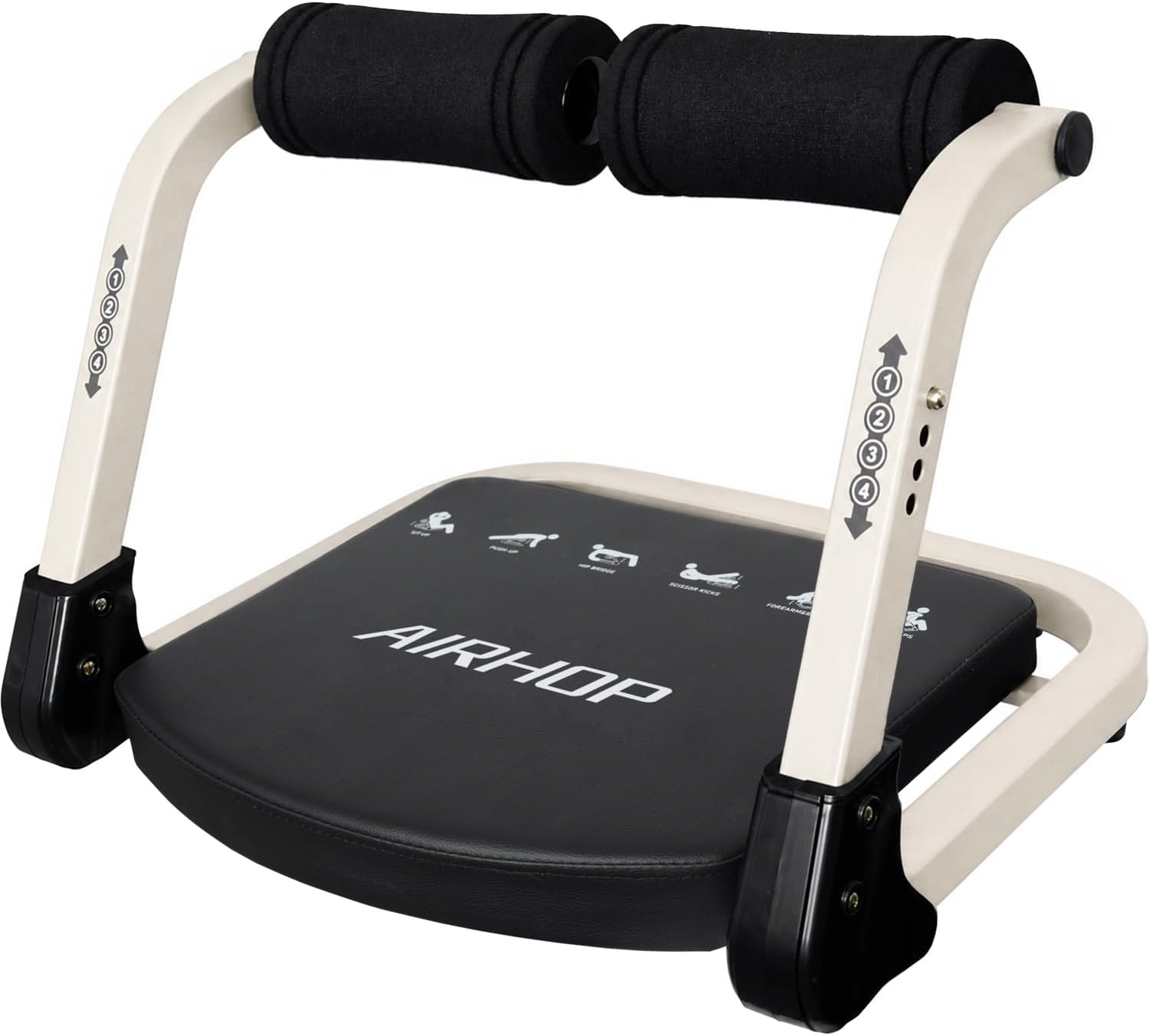 Detalle de AIRHOP Ab Machine, 4-Level Auto-Rebound Core Trainer with Foldable Steel Frame
