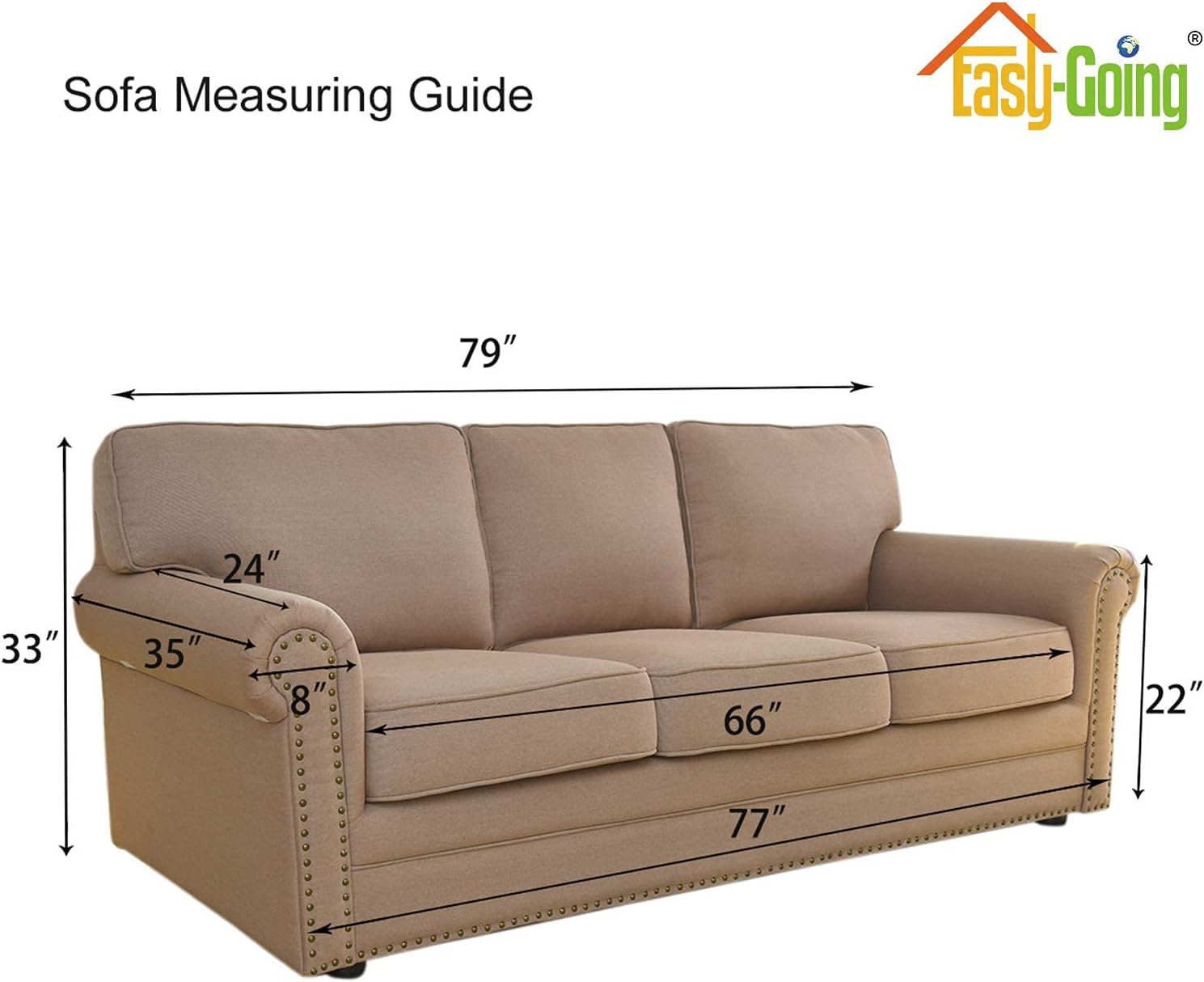 Thumbnail 4 de Easy-Going Stretch Sofa Slipcover 60-81 in