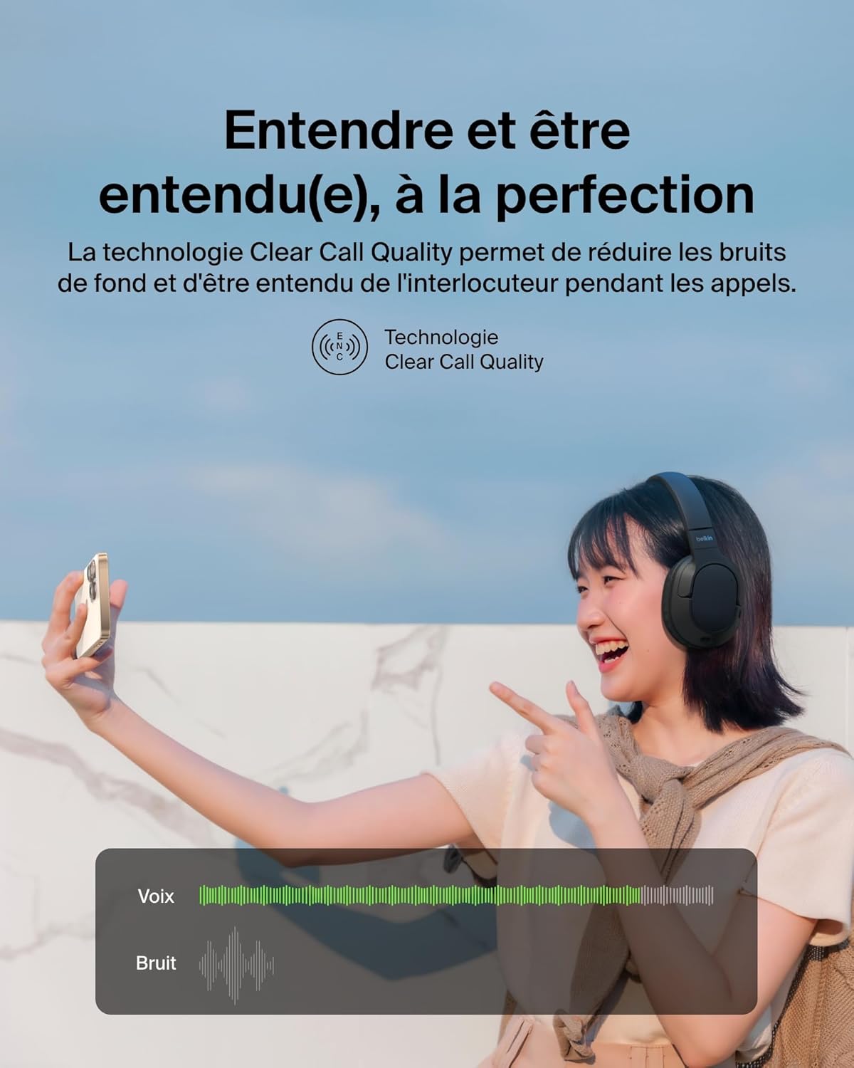 Thumbnail 2 de Belkin SoundForm Surround Casque Bluetooth 60 h autonomie