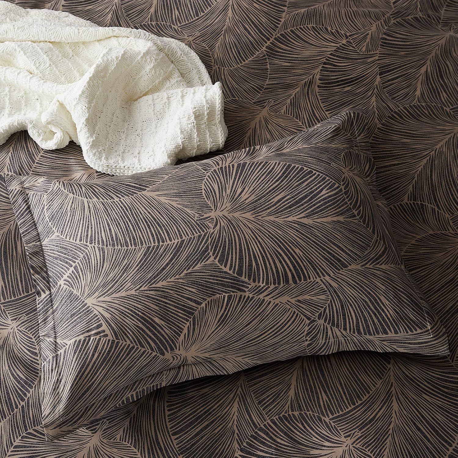 Thumbnail 4 de Parure Housse de Couette Feuilles Tropicales Jemiipee — 200x200 cm + 2 taies 50x70 cm