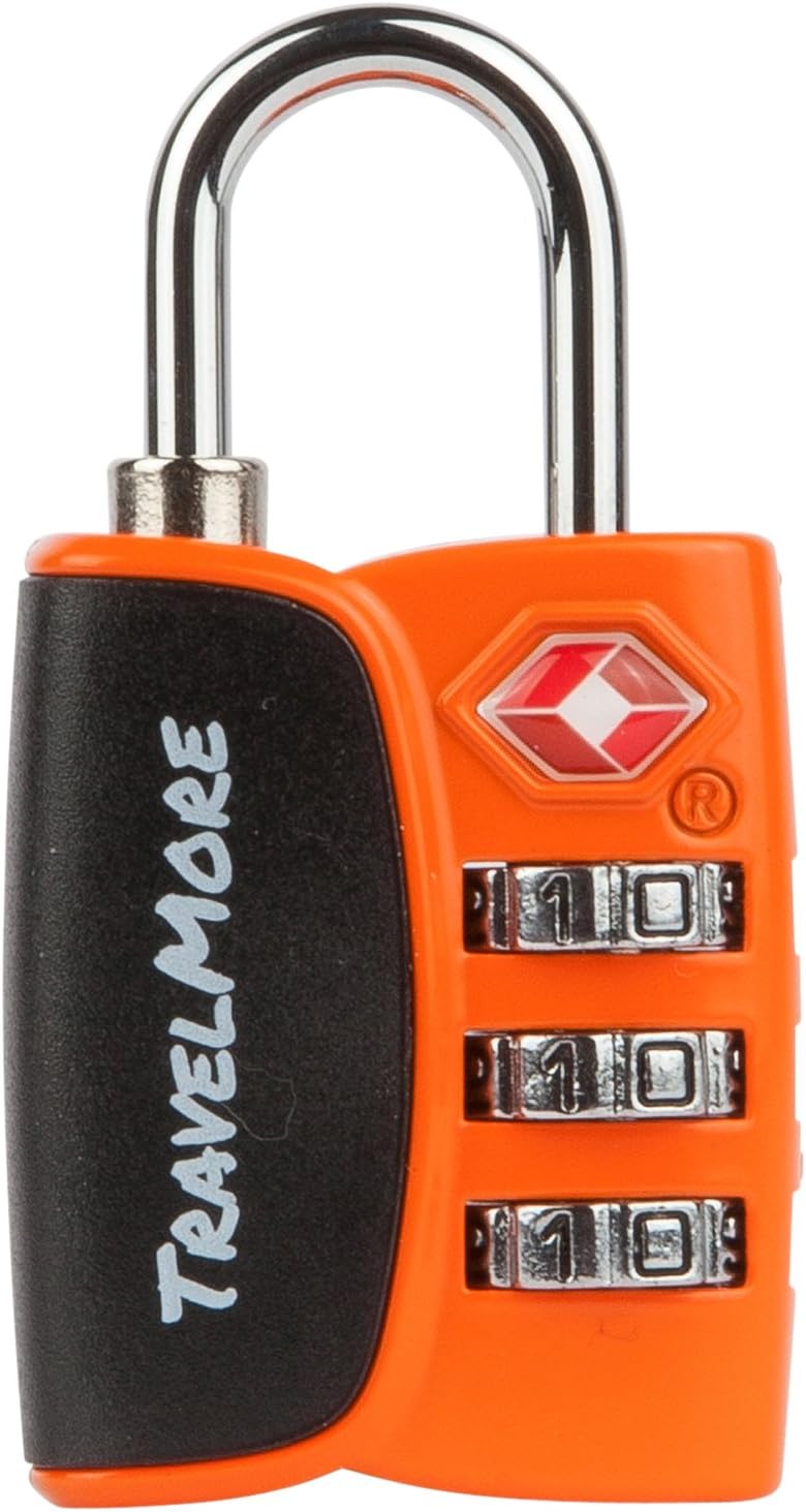 Detalle de 2-Pack TSA Approved 3-Digit Luggage Locks with Open Alert Indicator (Orange) for Travel
